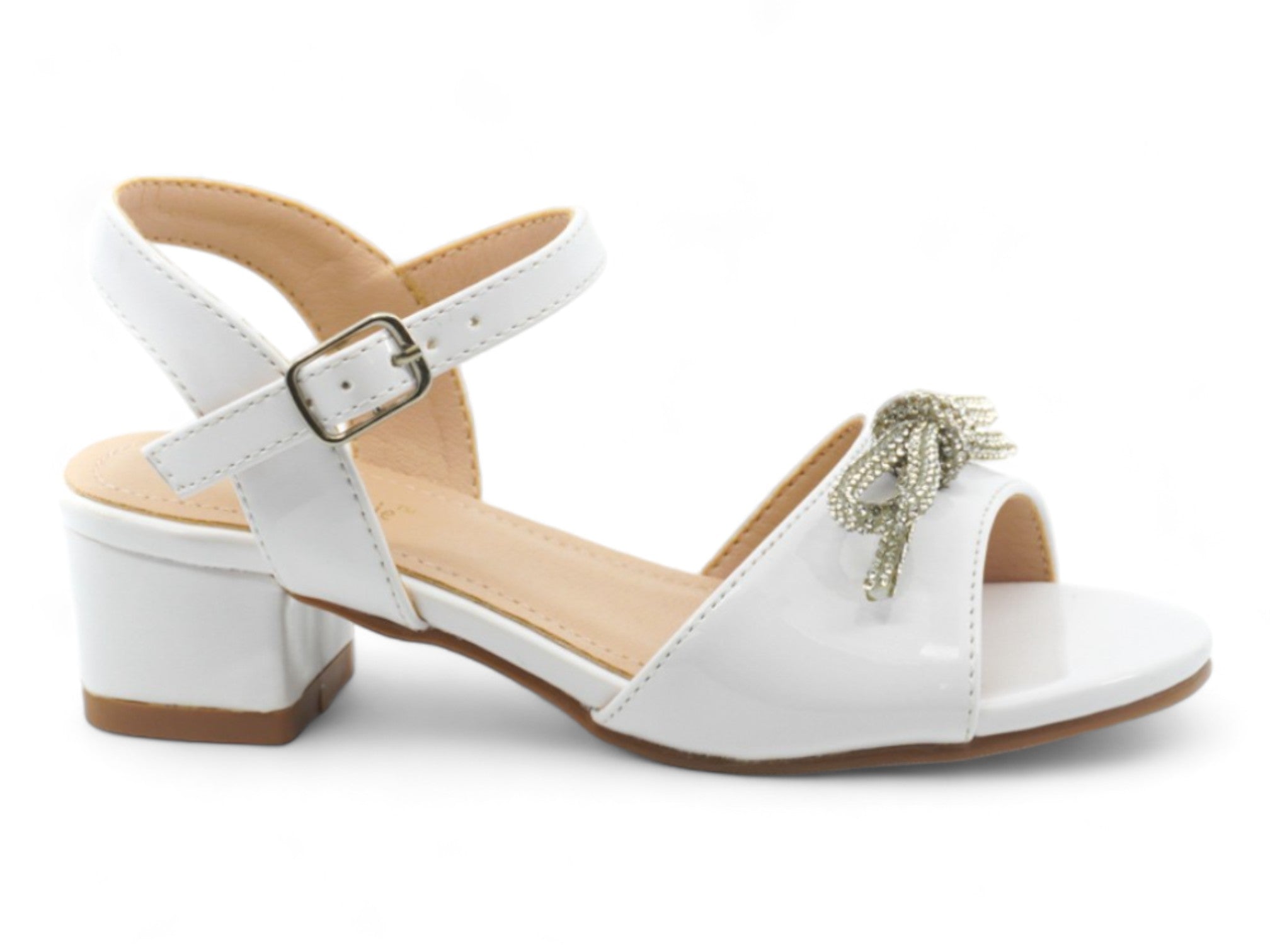 Girls' White Patent Oriana Dress Shoe