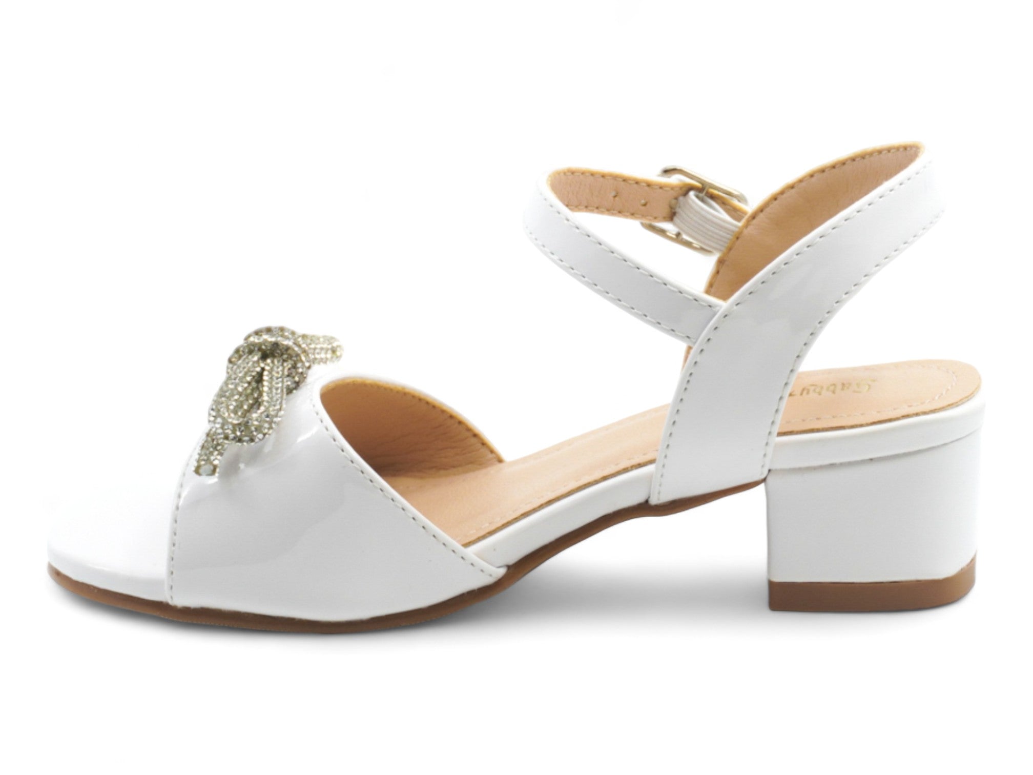 Girls' White Patent Oriana Dress Shoe