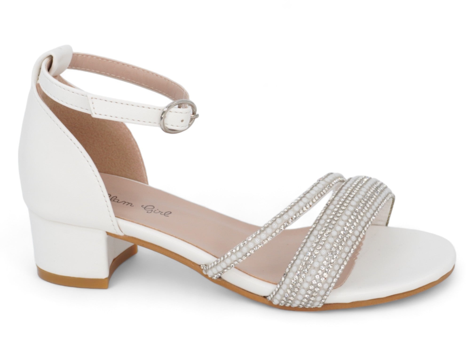 Girls' White Eleni Dress Shoe