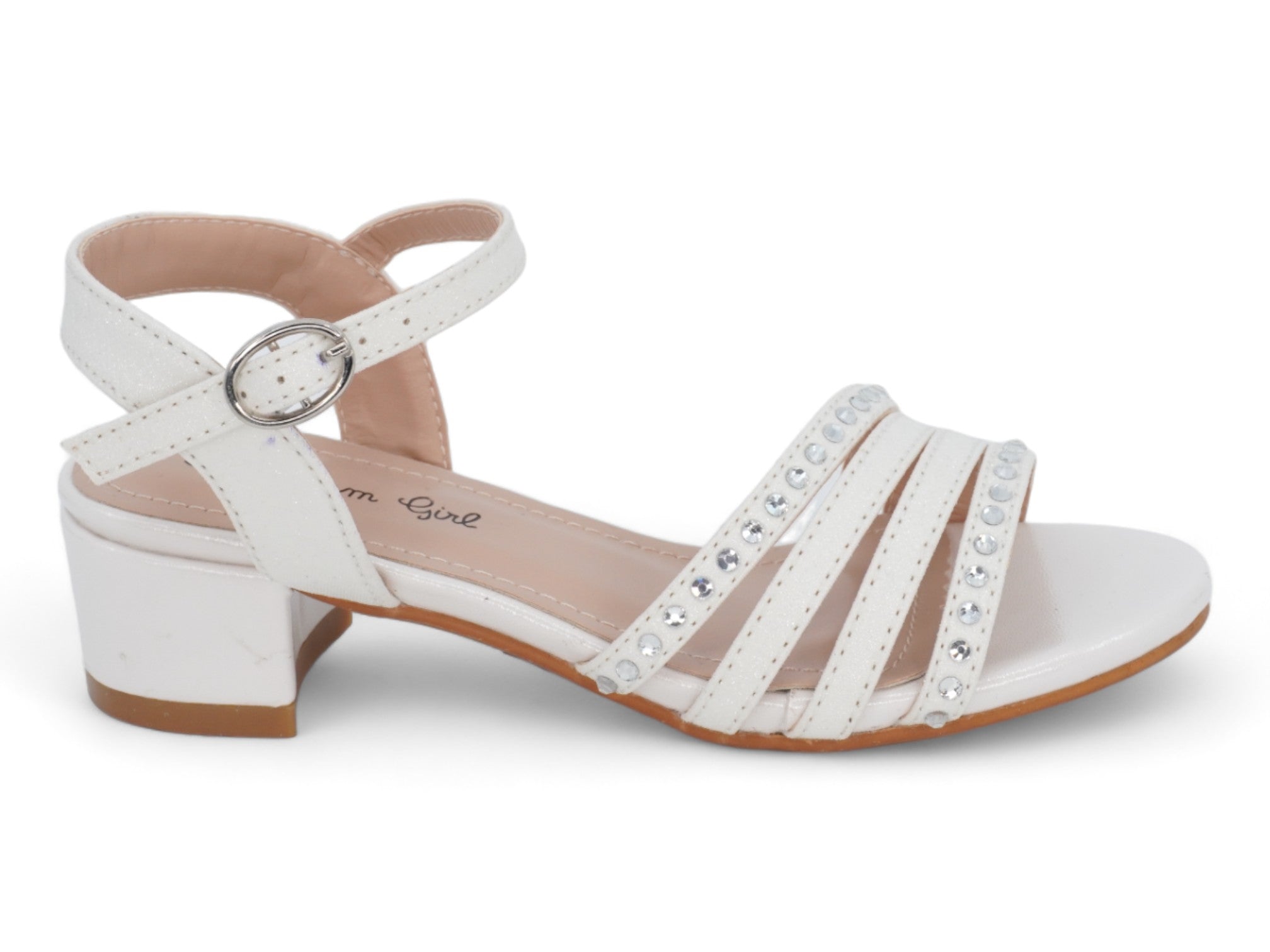 Girls' White Sarabel Dress Shoe