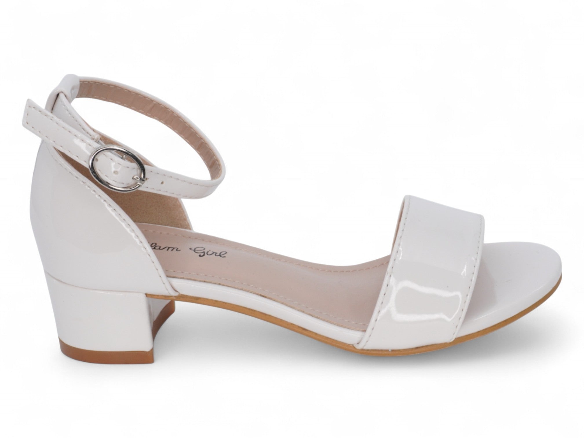 Girls' White Patent Sarah Dress Shoe