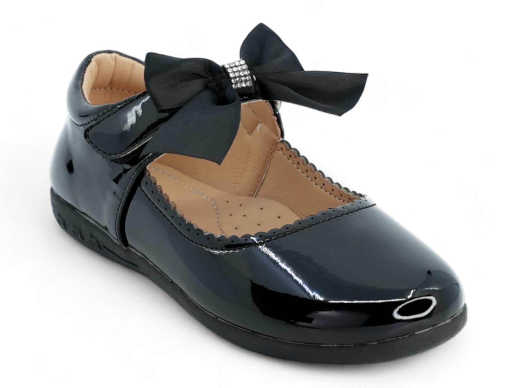 Toddler Black Patent Kendall Flat