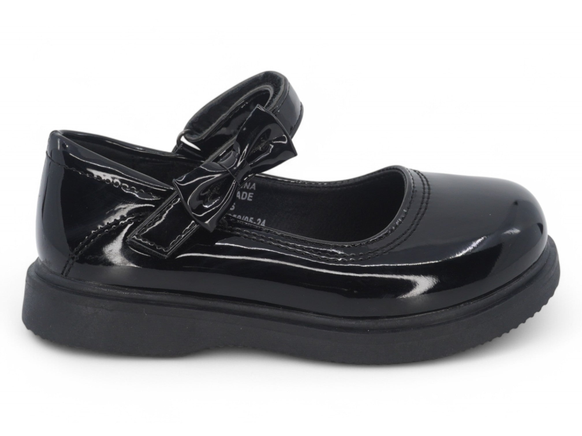 Toddler Black Patent Angelique Flat
