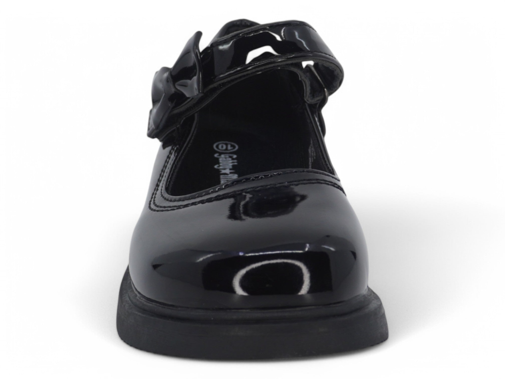 Toddler Black Patent Angelique Flat