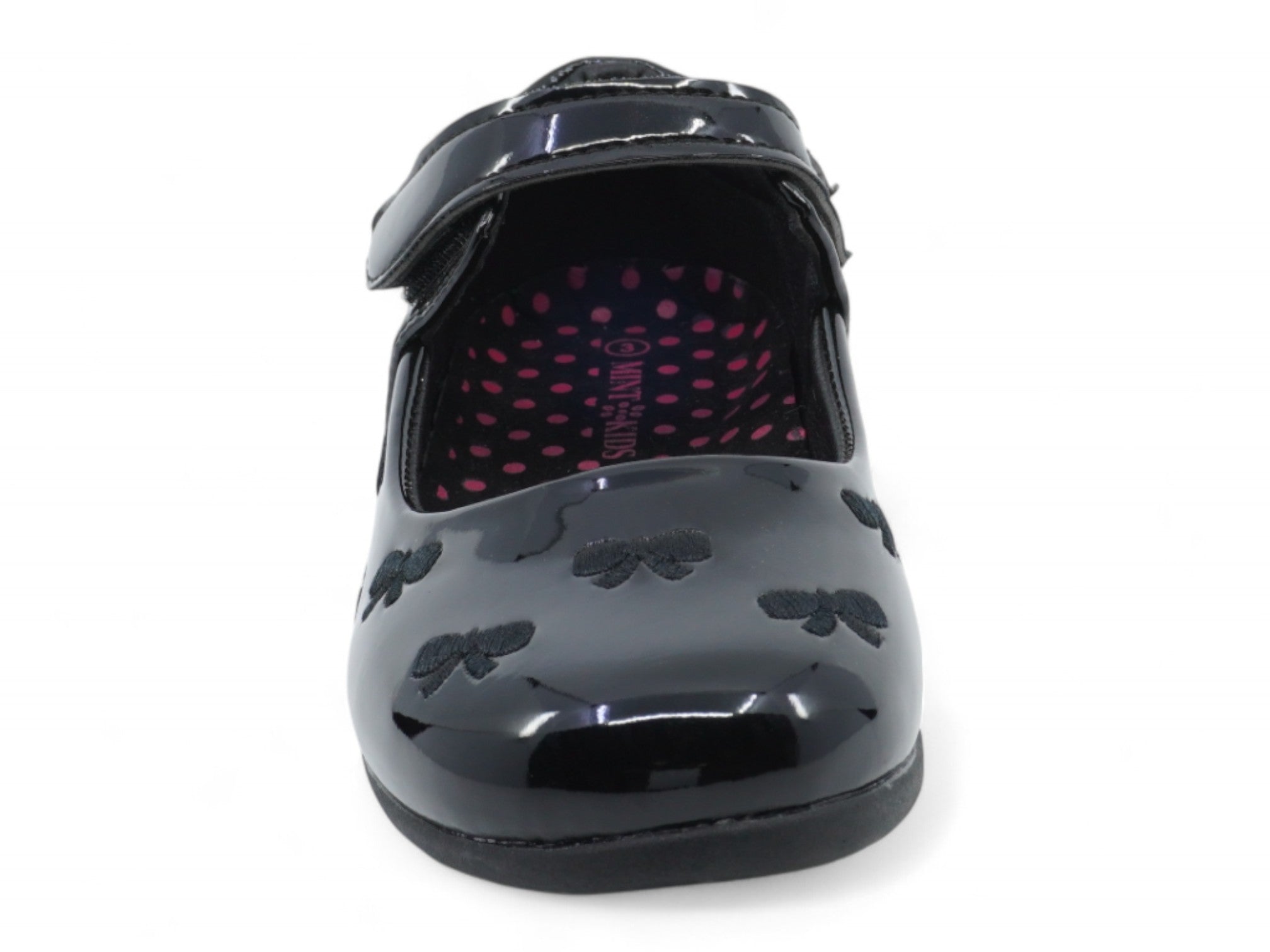 Toddler Black Patent Mar Flat