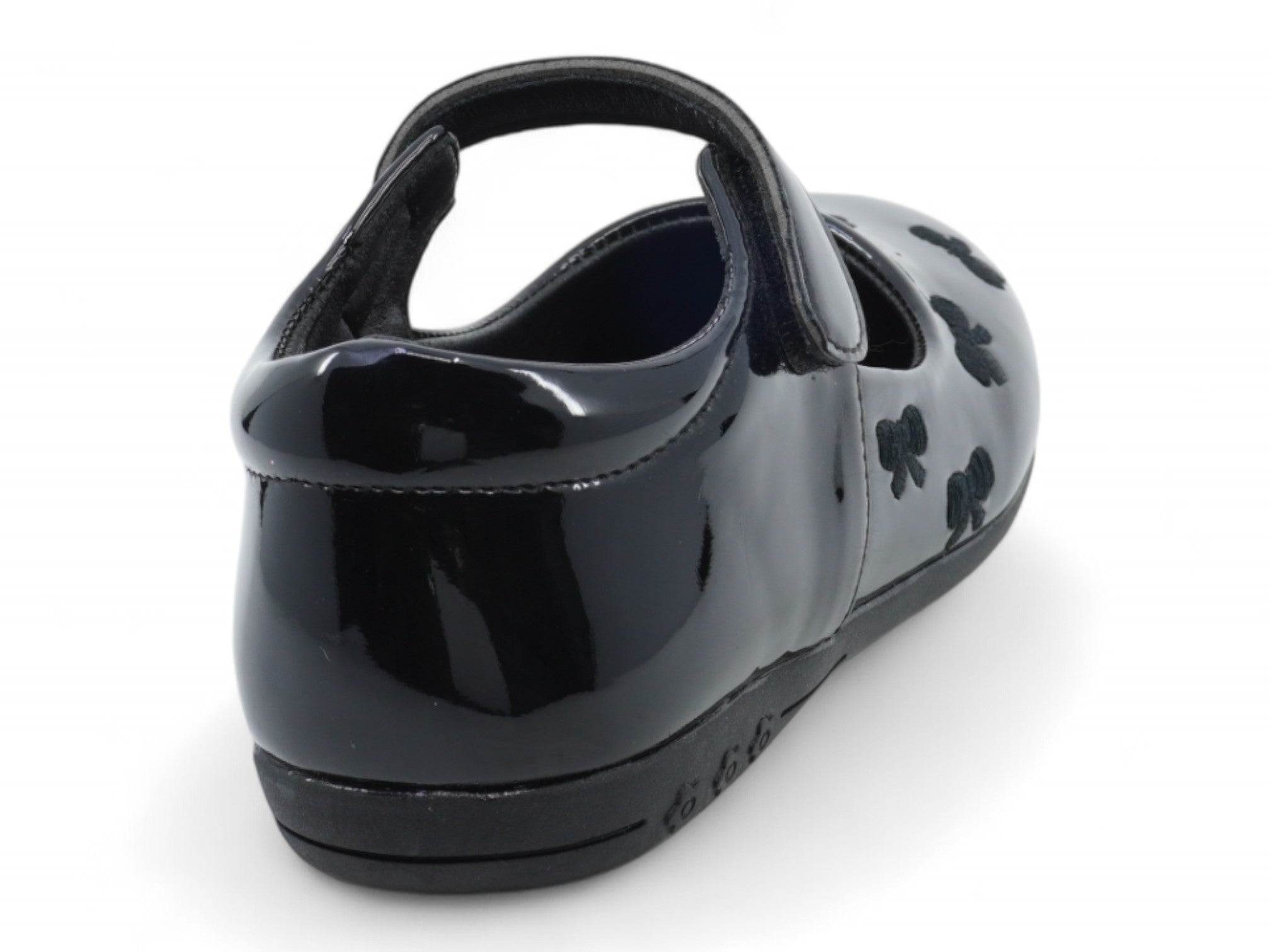 Toddler Black Patent Mar Flat