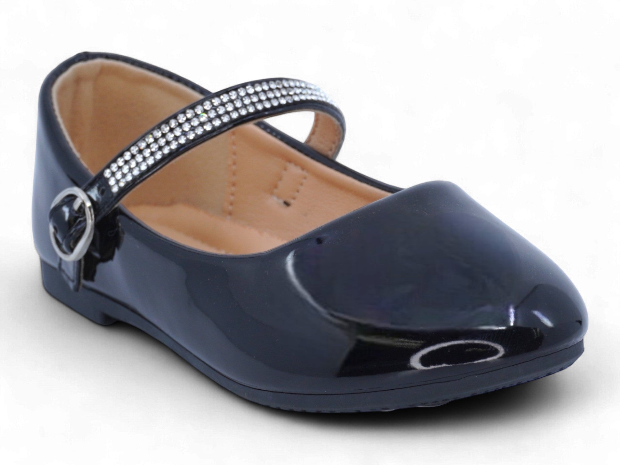Toddler Black Patent Milena Flat
