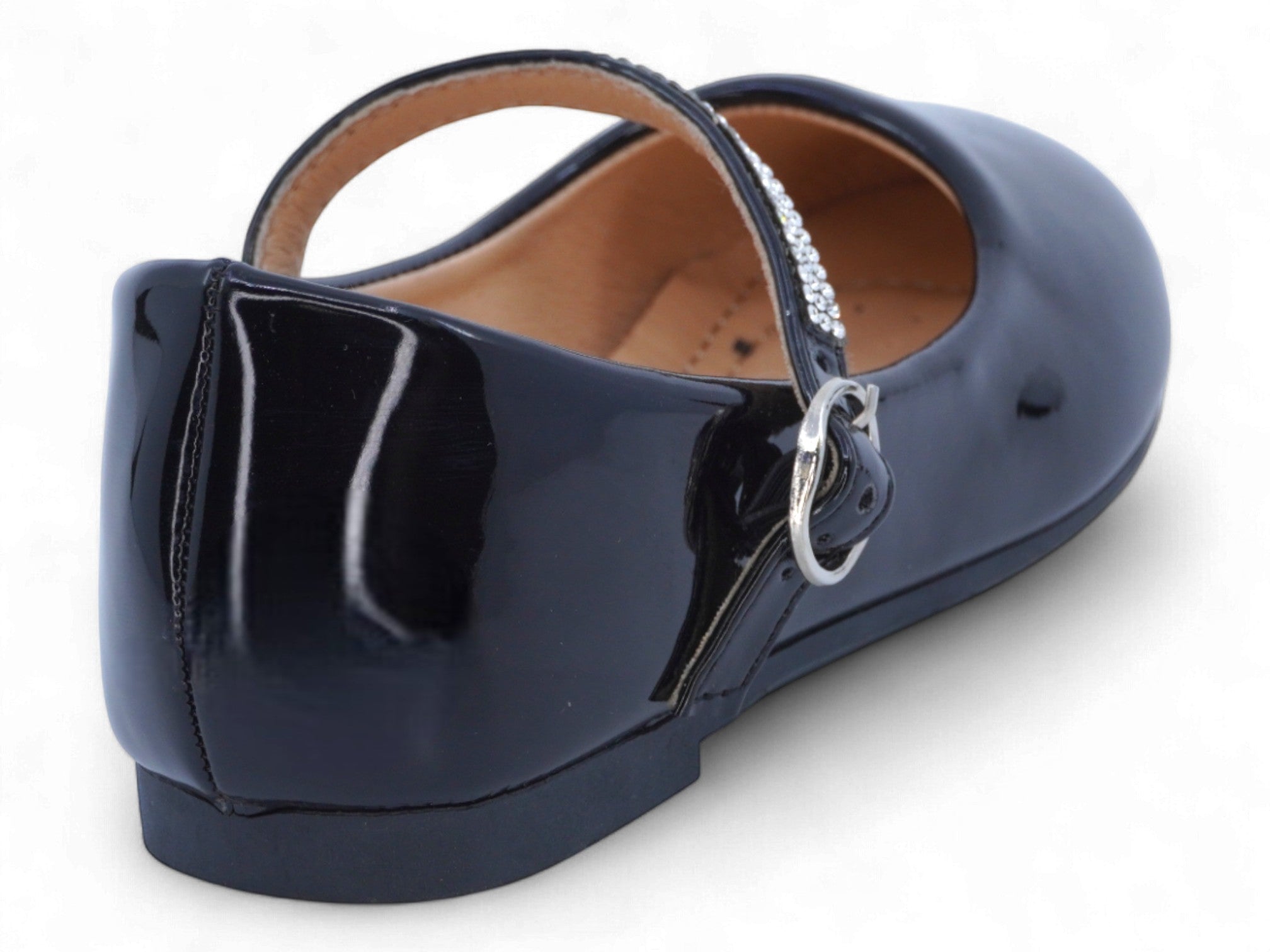 Toddler Black Patent Milena Flat