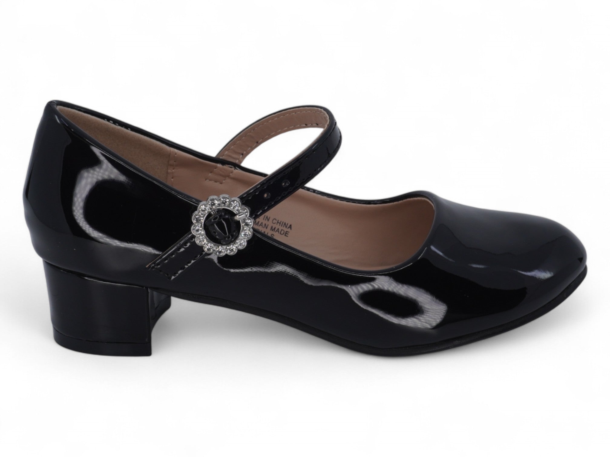 Girls Black Patent Rosalia Heel