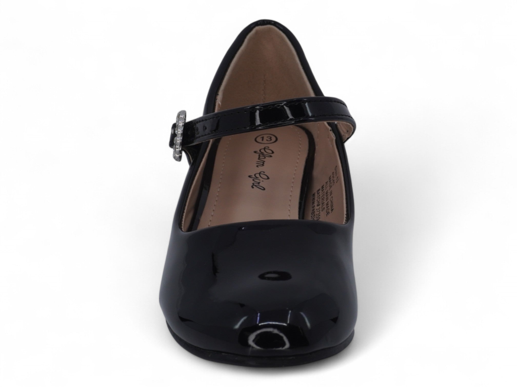 Girls Black Patent Rosalia Heel