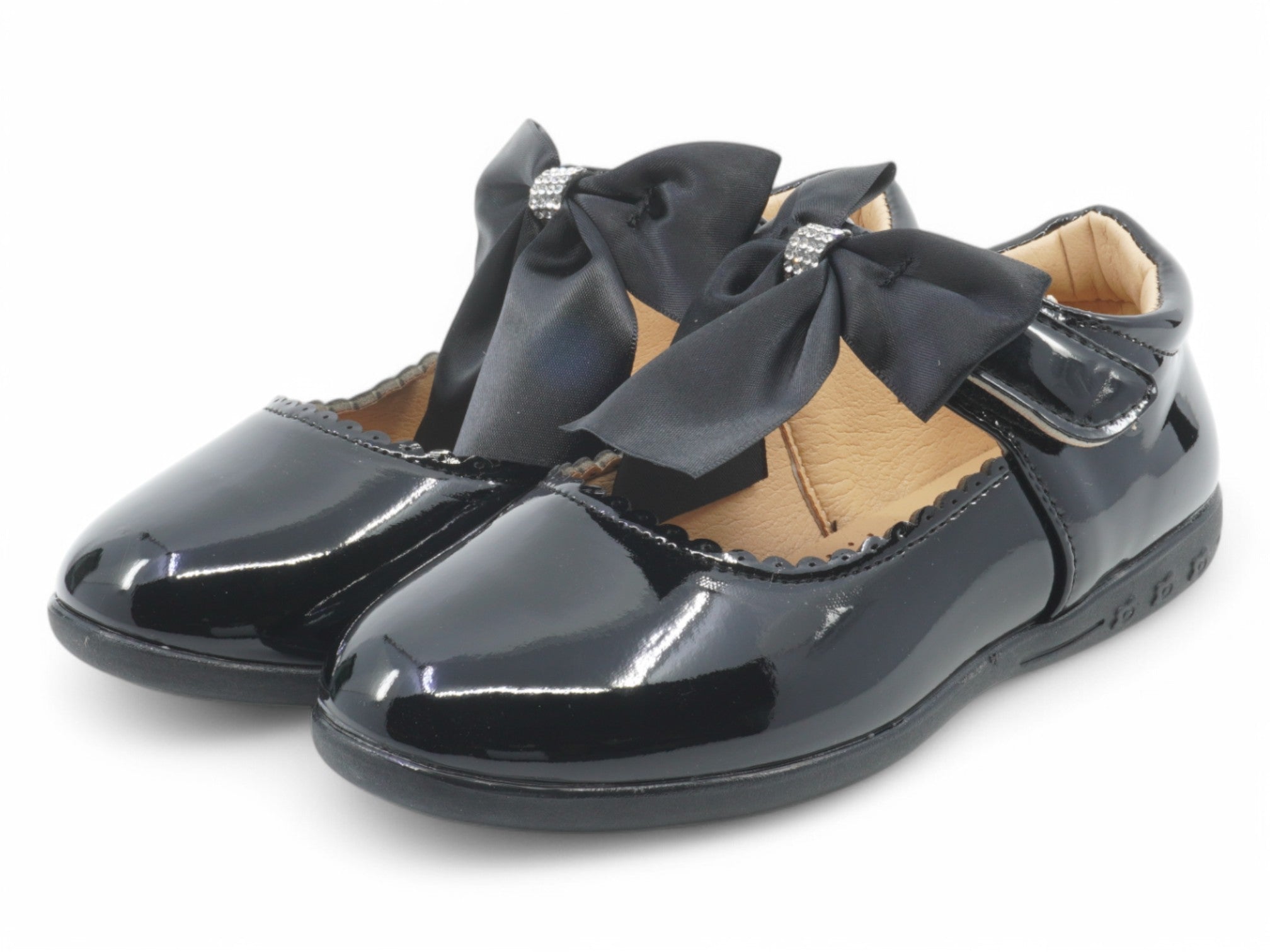 Girls' Black Patent Kendall Flat