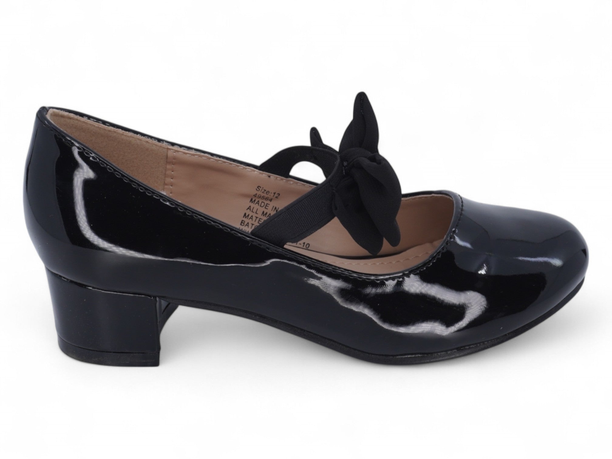 Girls' Black Patent Vida Shoe