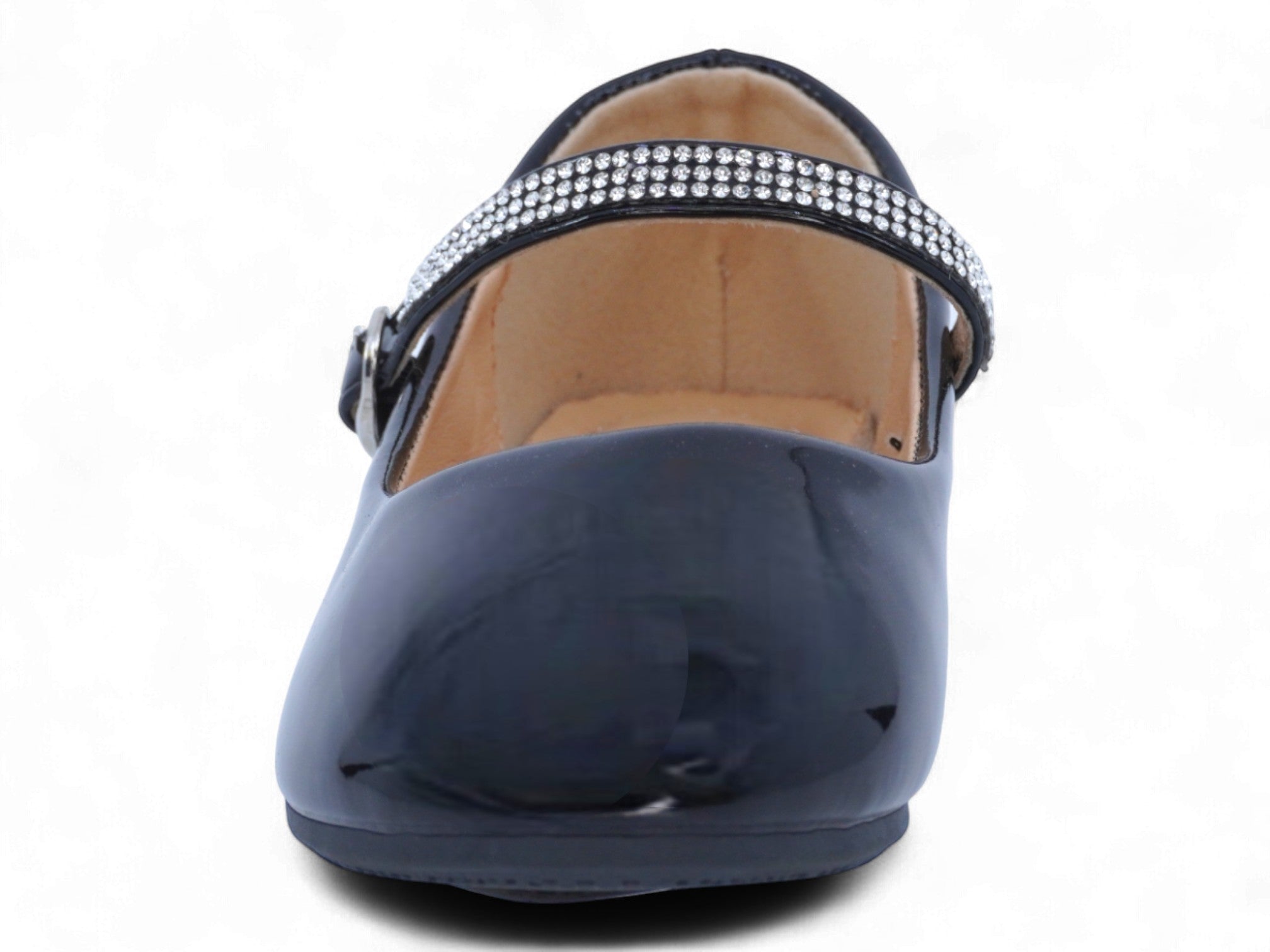 Girls' Black Patent Milena Flat