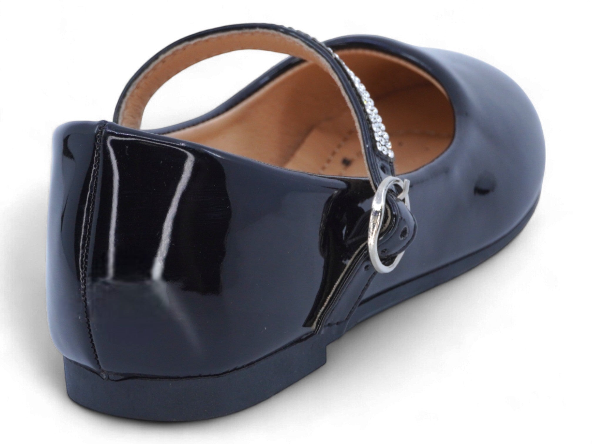 Girls' Black Patent Milena Flat