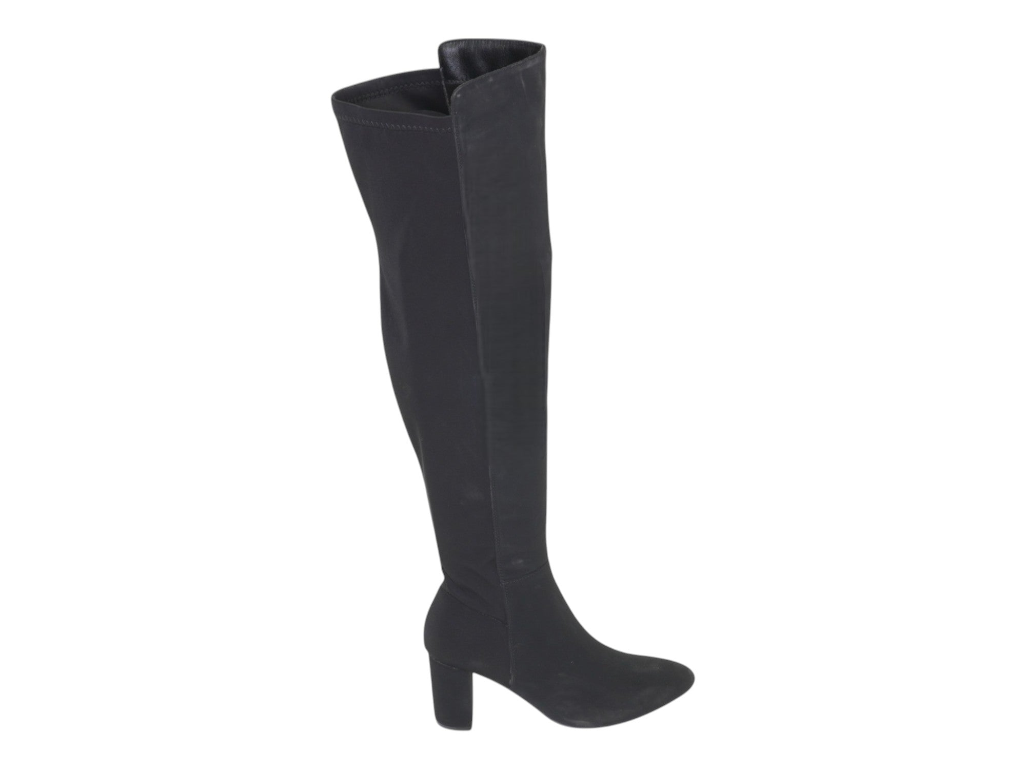 Women's Black Soft Faux Suede Over the Knee Boot