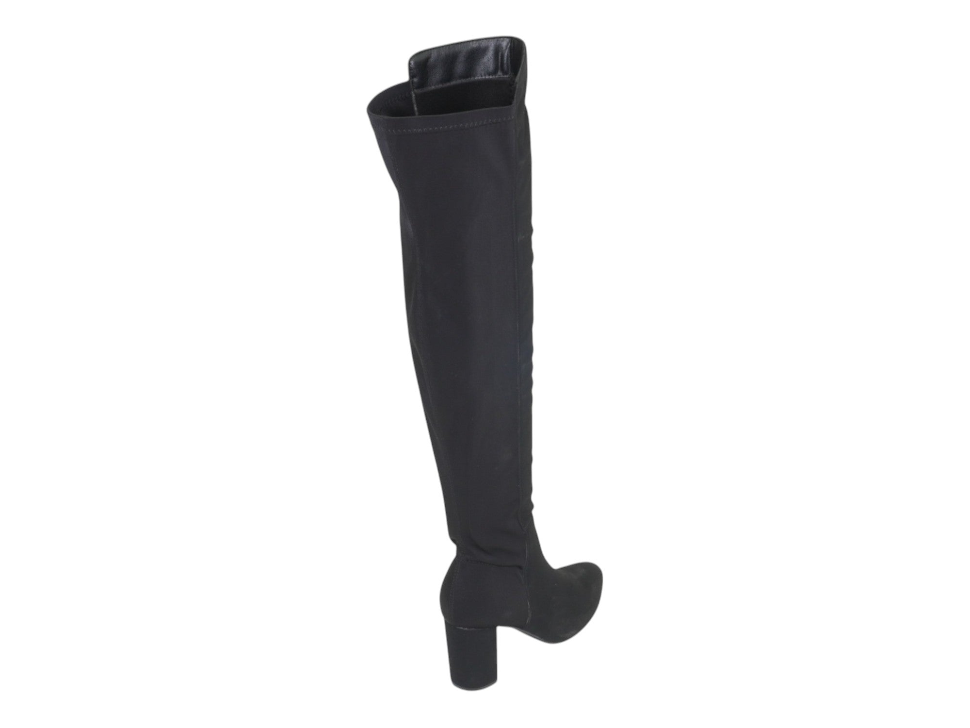 Women's Black Soft Faux Suede Over the Knee Boot