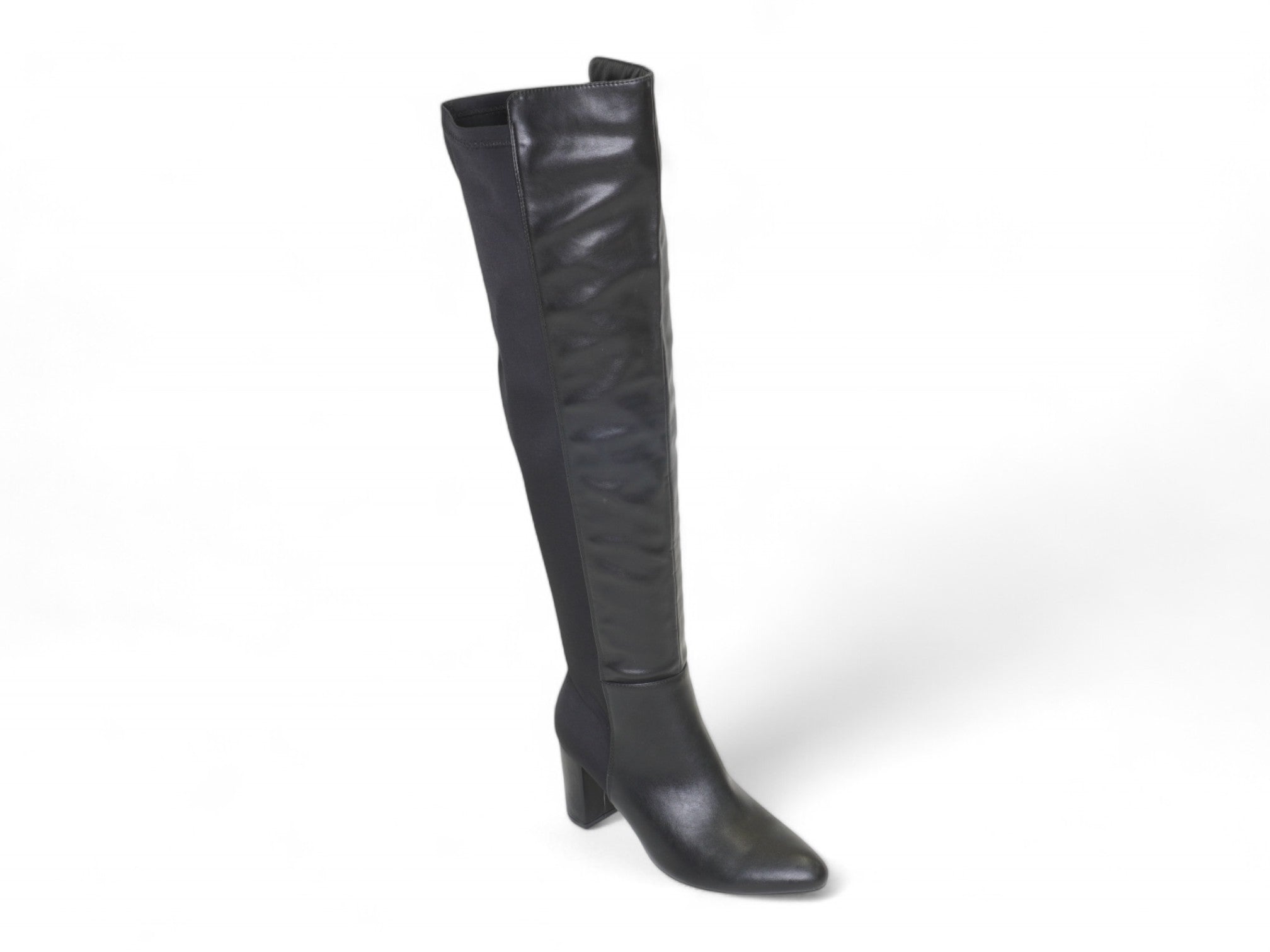 Women's Black Faux Suede Over the Knee Boot