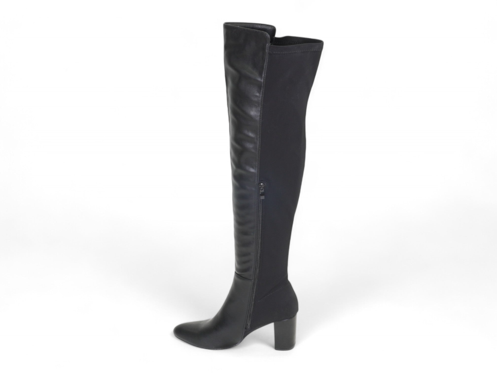 Women's Black Faux Suede Over the Knee Boot