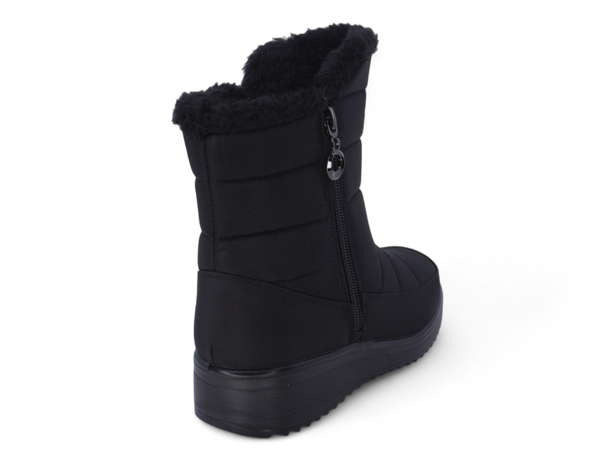 Women's Black Nylon Wide Width Bootie