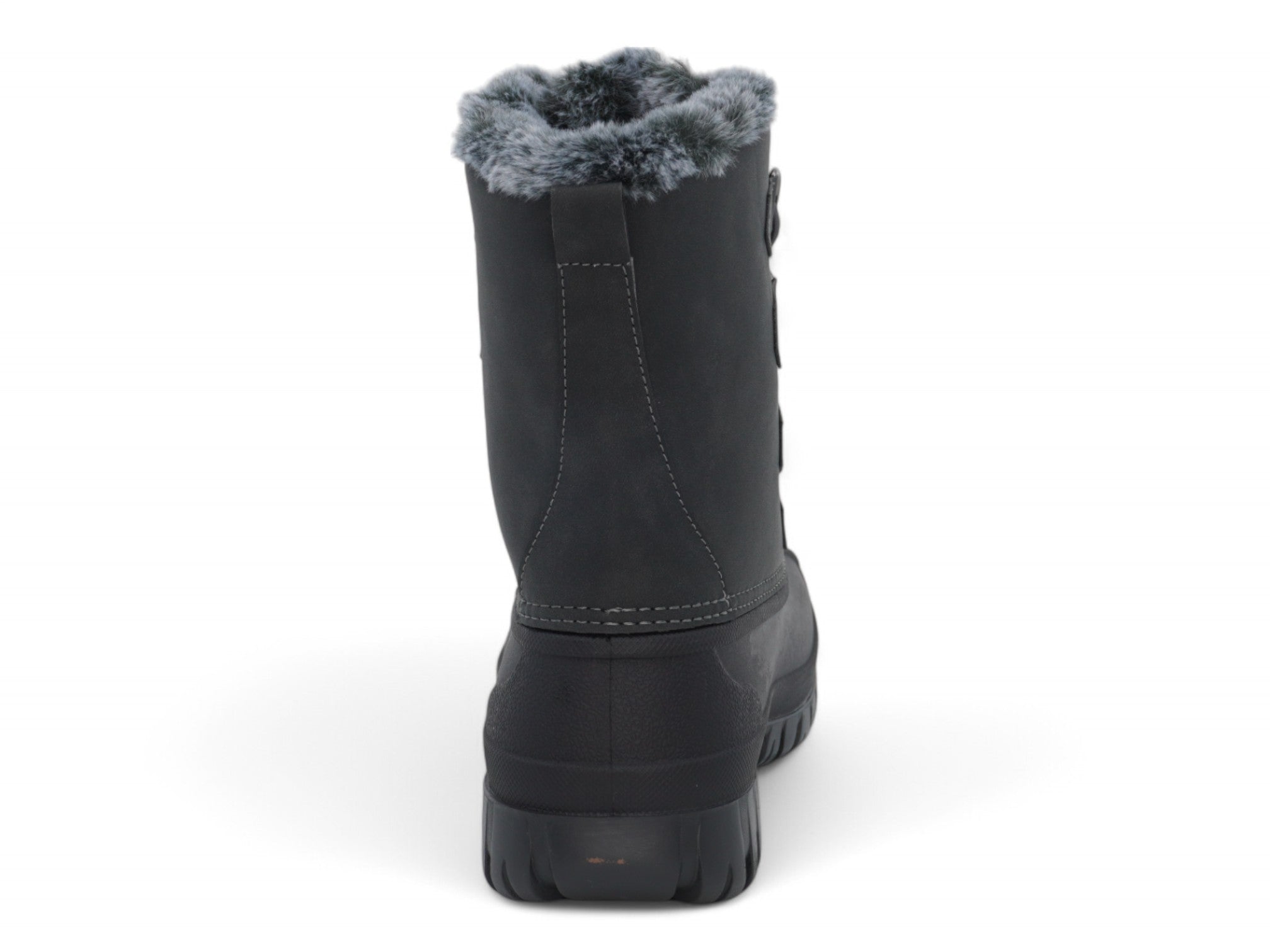 Women's Gray Faux Suede Snow Boot