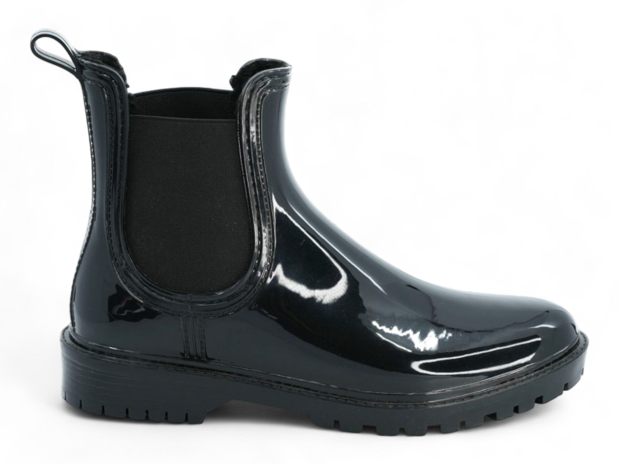 Women's Short Glossy Rain Boot
