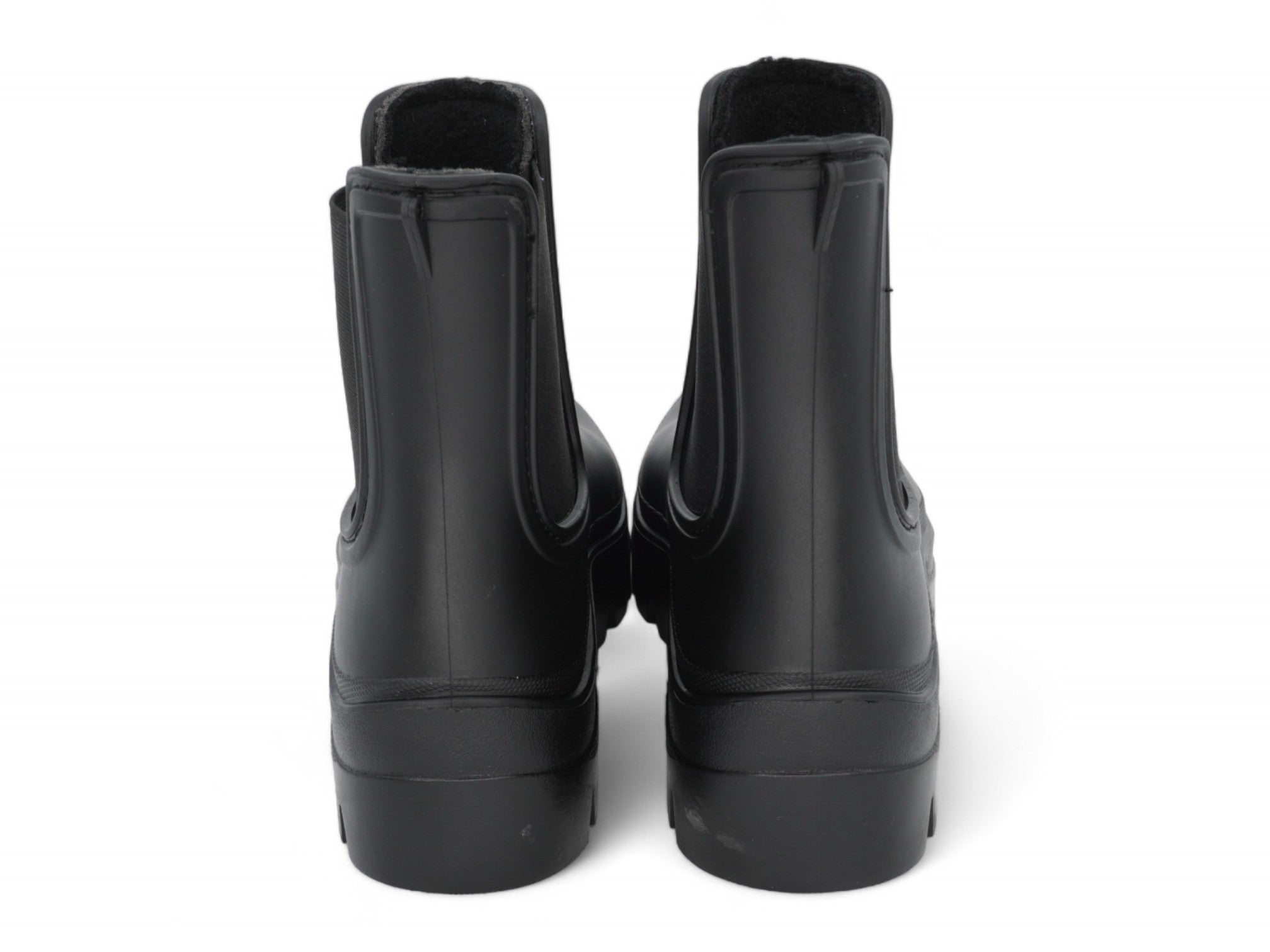 Women's Black Matte Platform Rain Boot