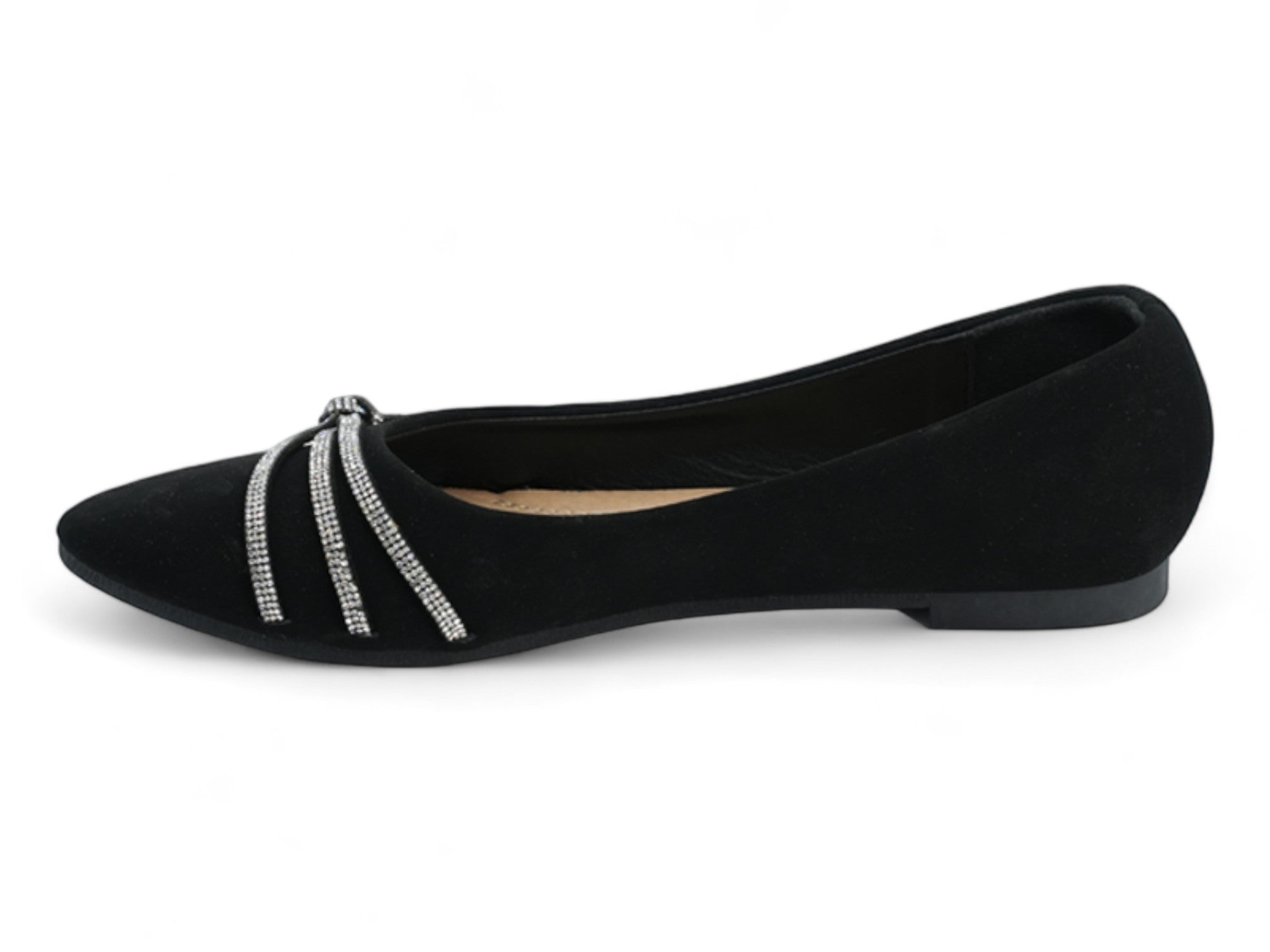 Women's Black Jenna Flat
