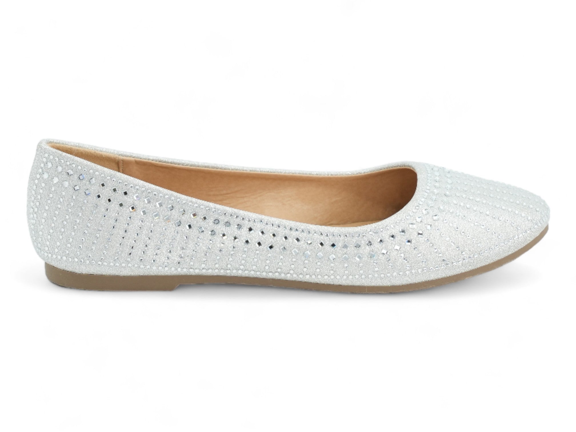 Women's Silver Roberta Flat