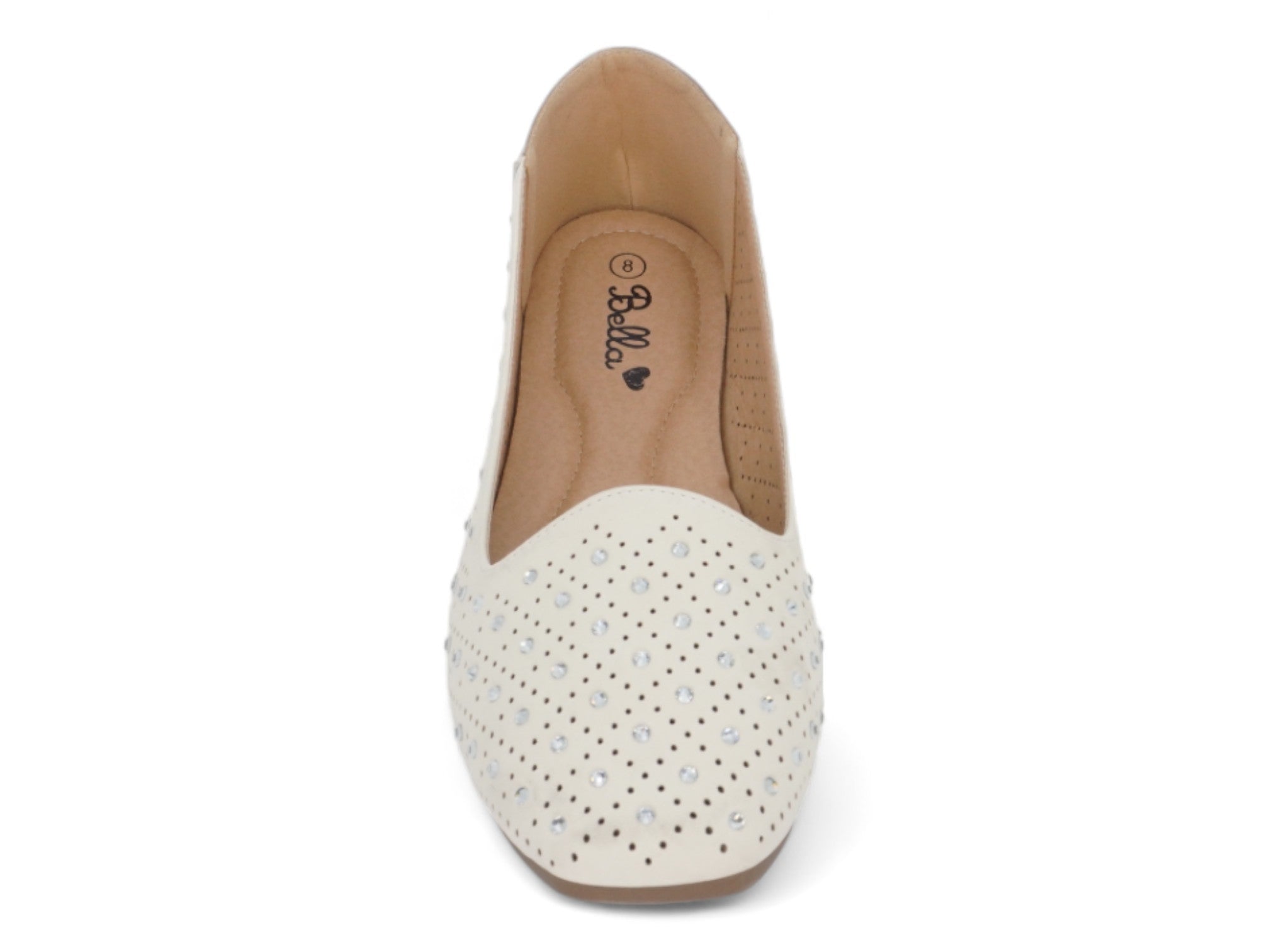 Women's White Stevie Flat