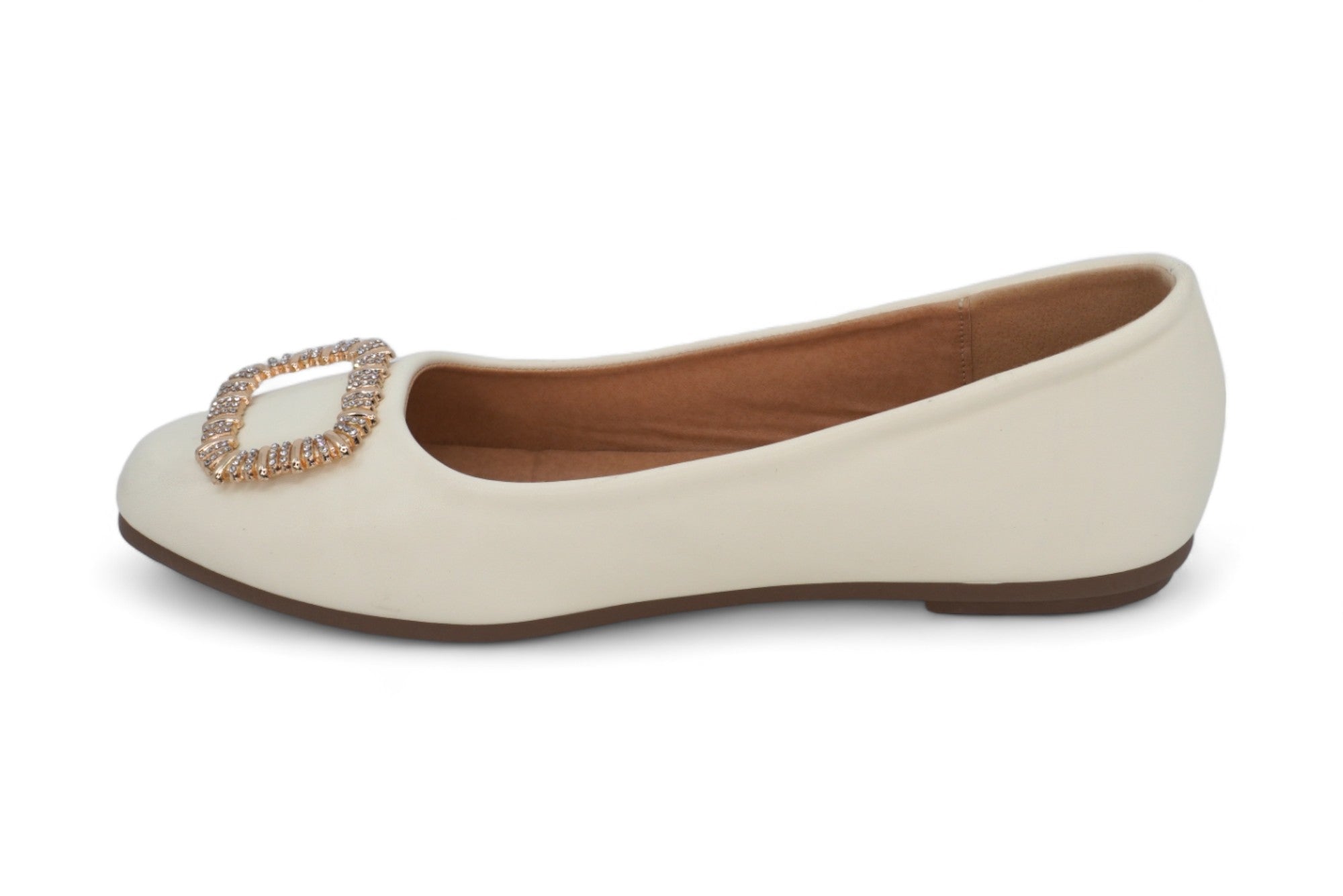 Women's Cream Anne Flat