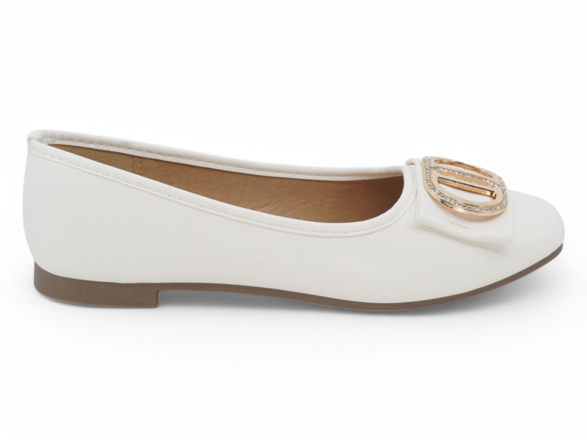 Women's White Katherine Flat