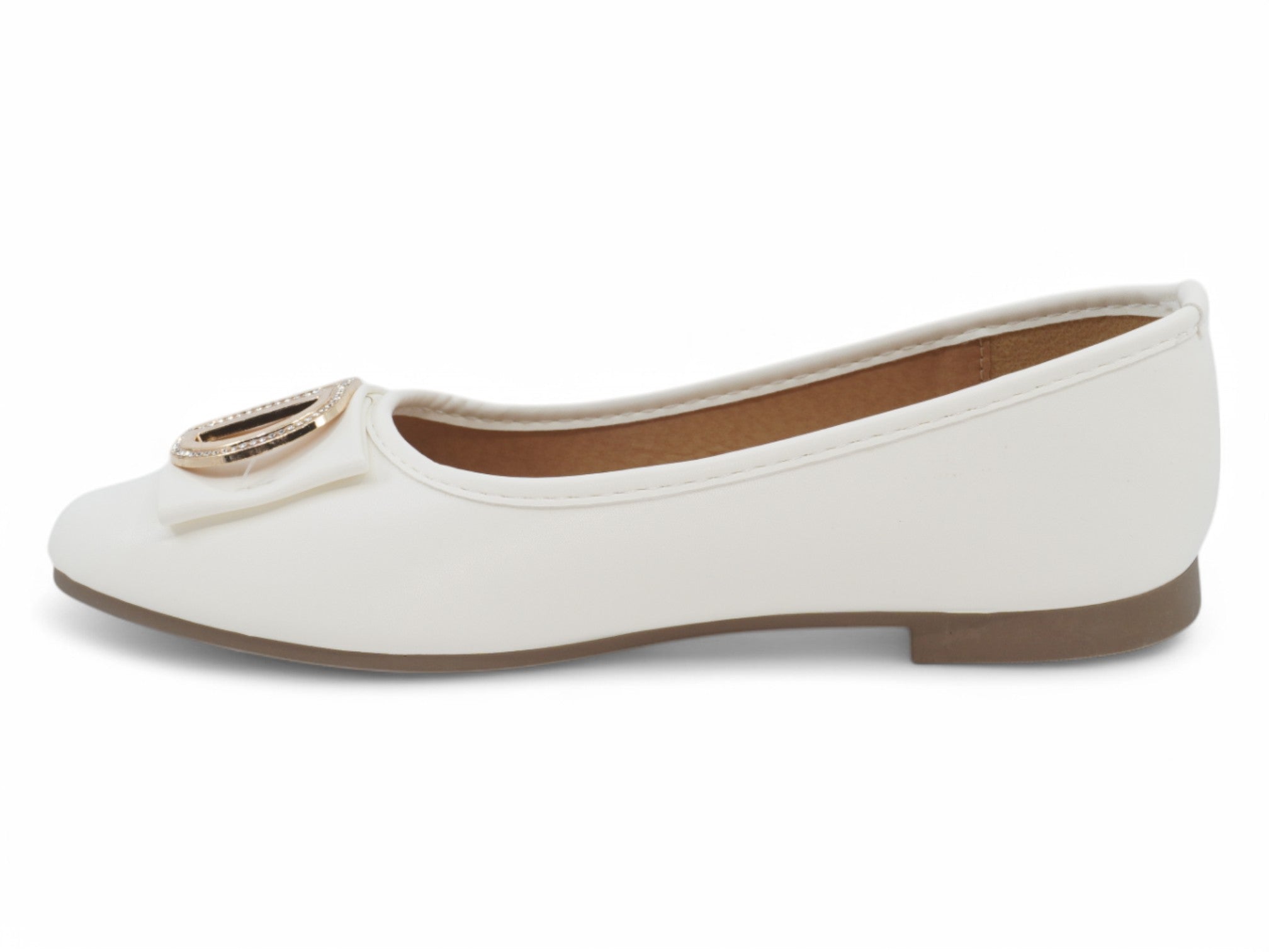 Women's White Katherine Flat