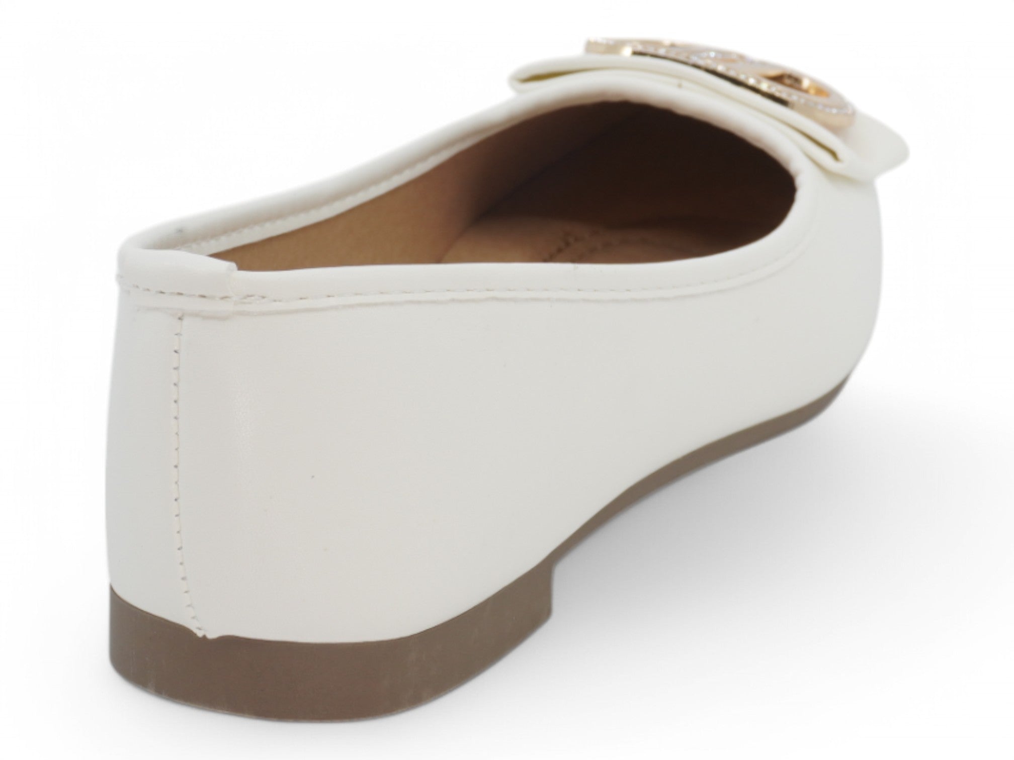Women's White Katherine Flat