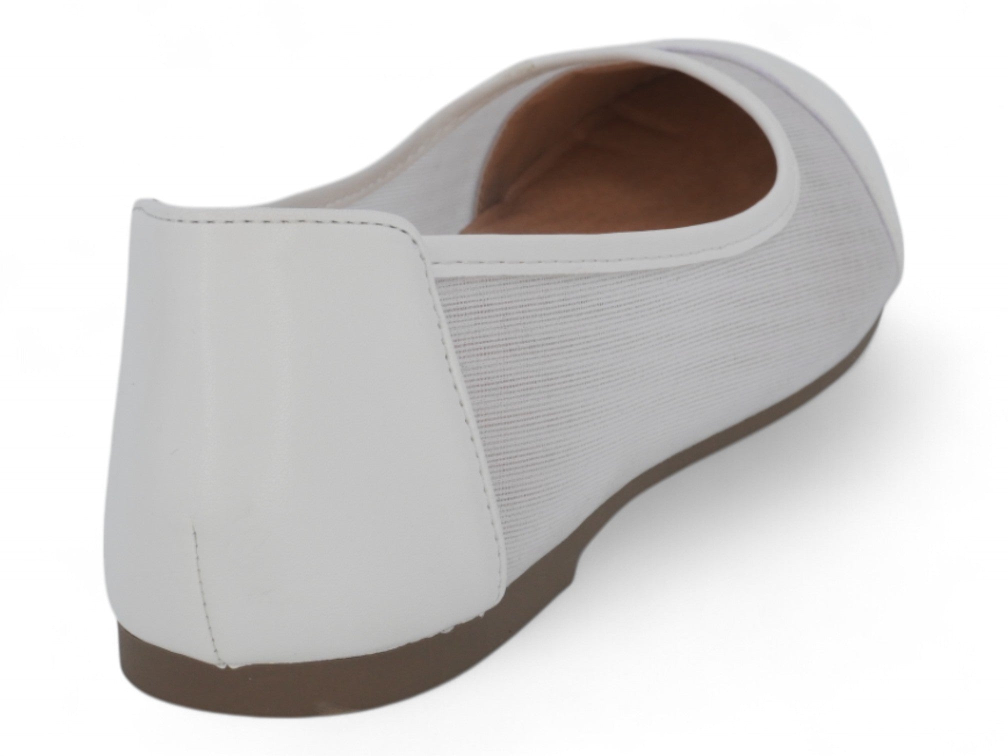 Women's White Ashlyn Flat