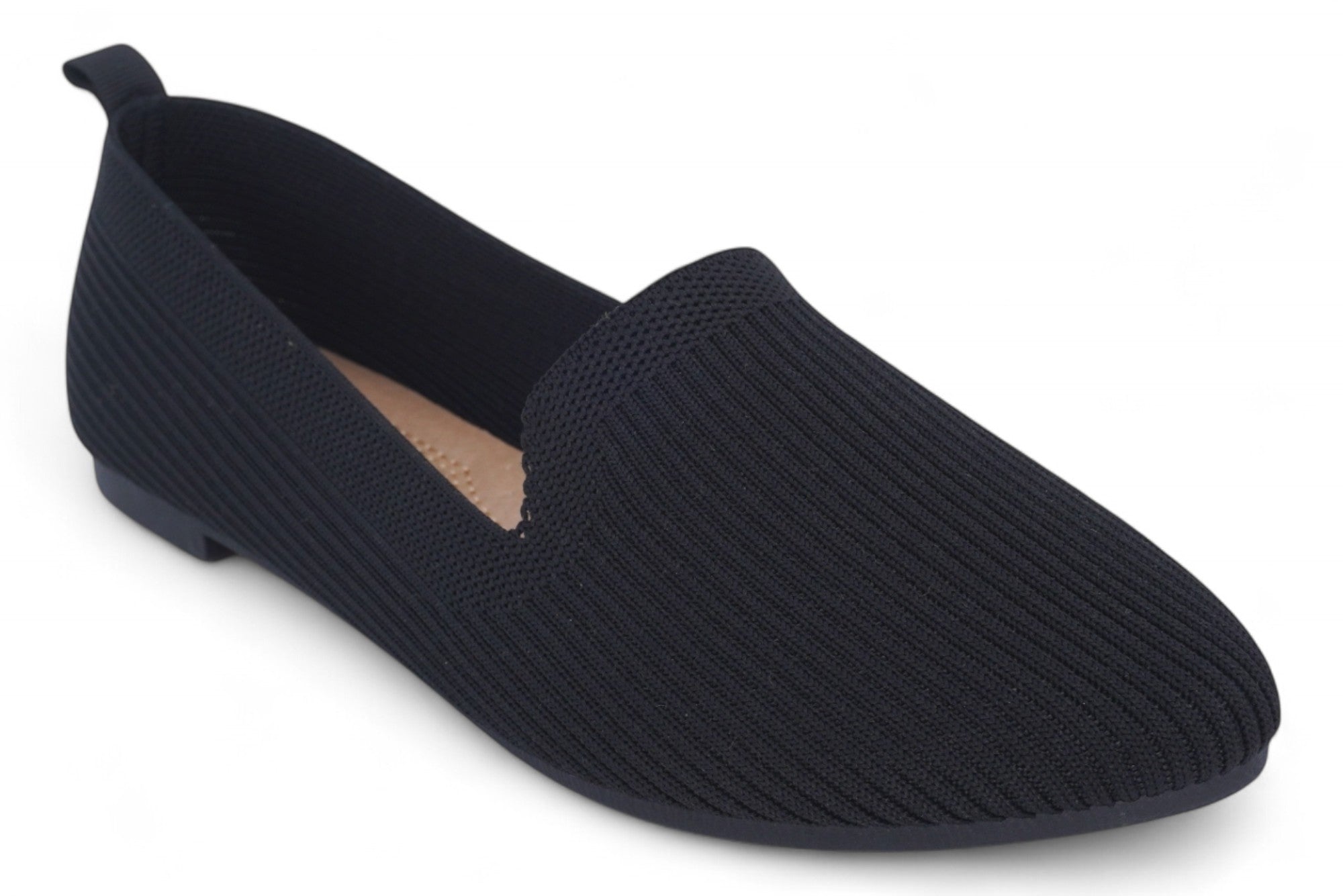 Women's Black Fly Knit Flat