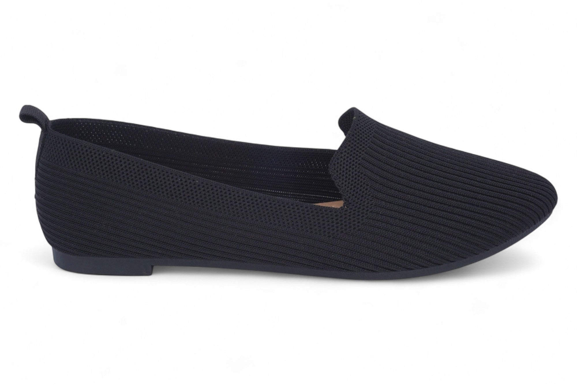Women's Black Fly Knit Flat