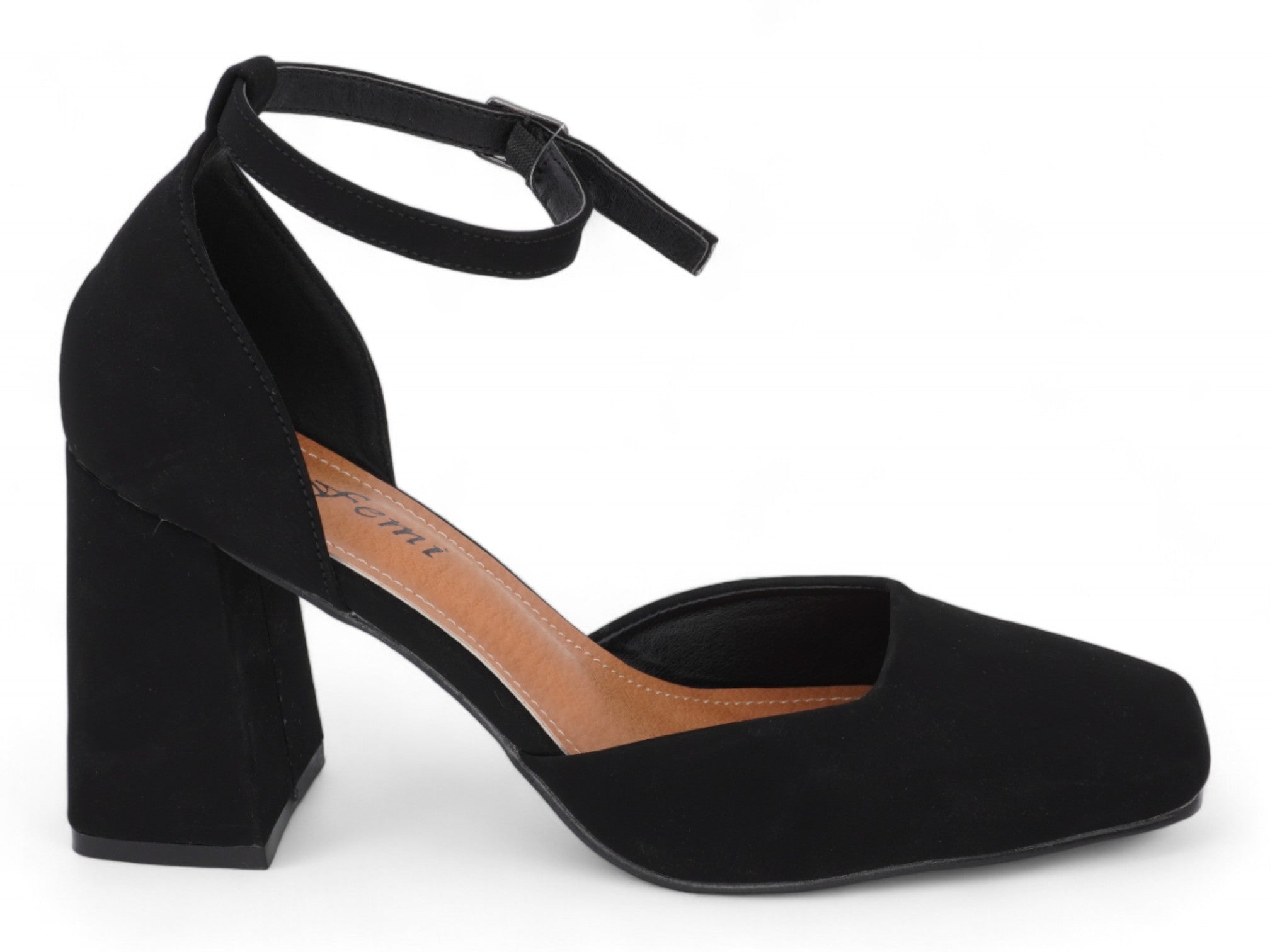 Women's Black Faux Suede Melinda Heel