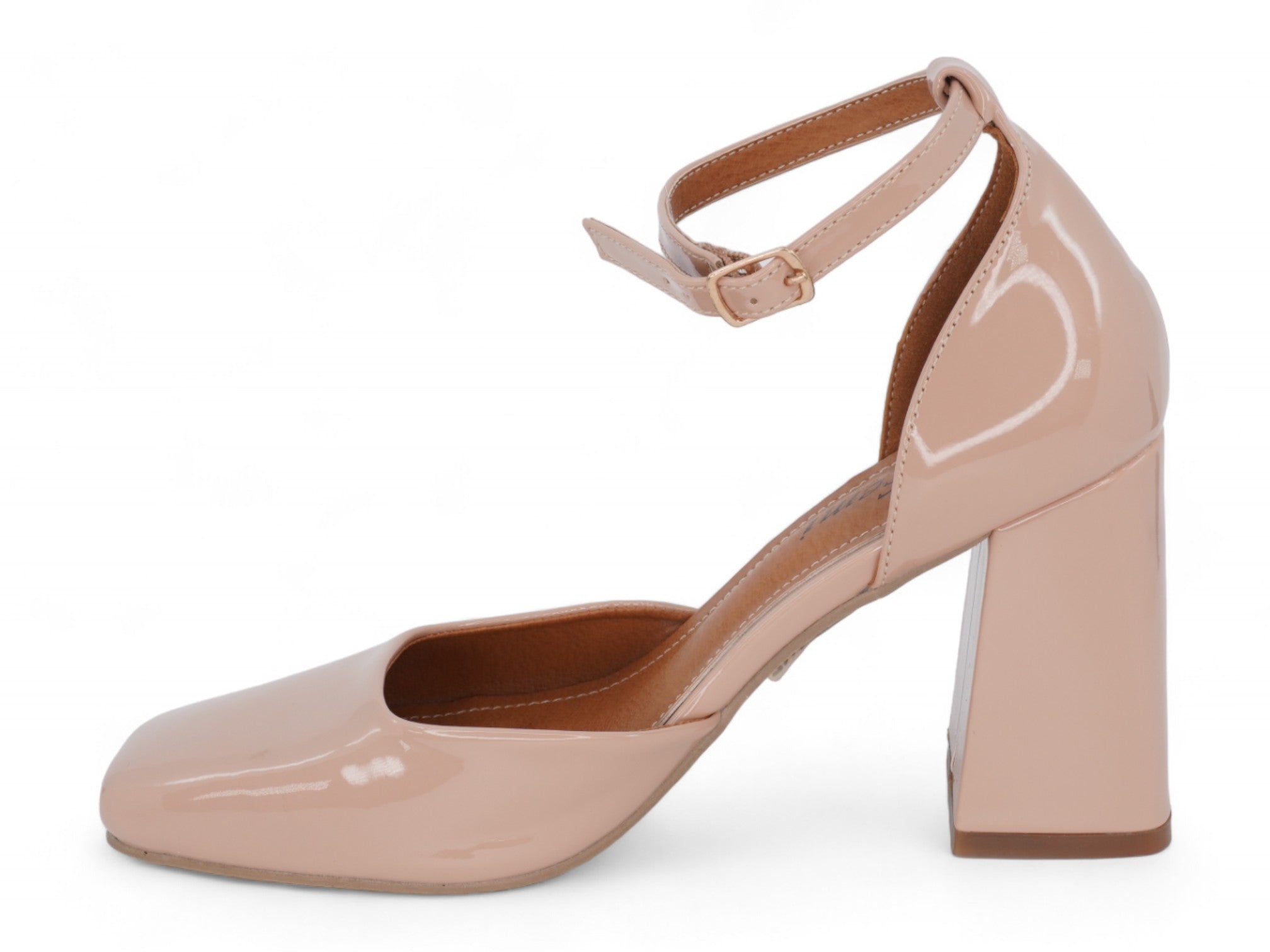 Women's Nude Patent Melinda Heel