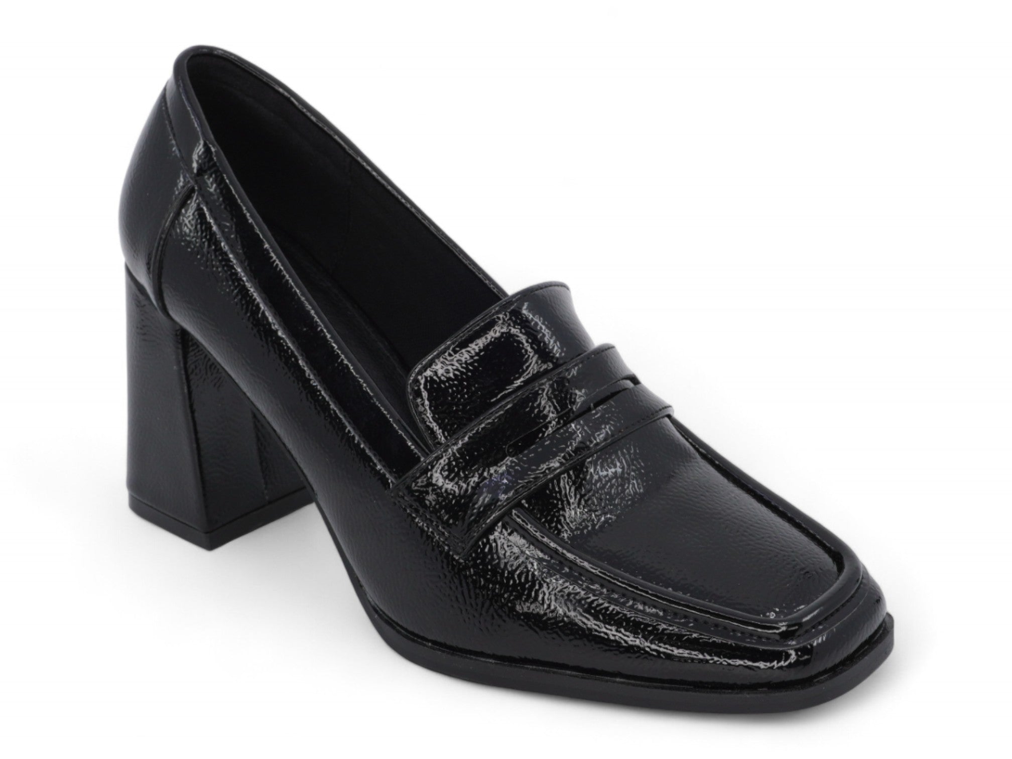 Women's Black Virginia Loafer Heel
