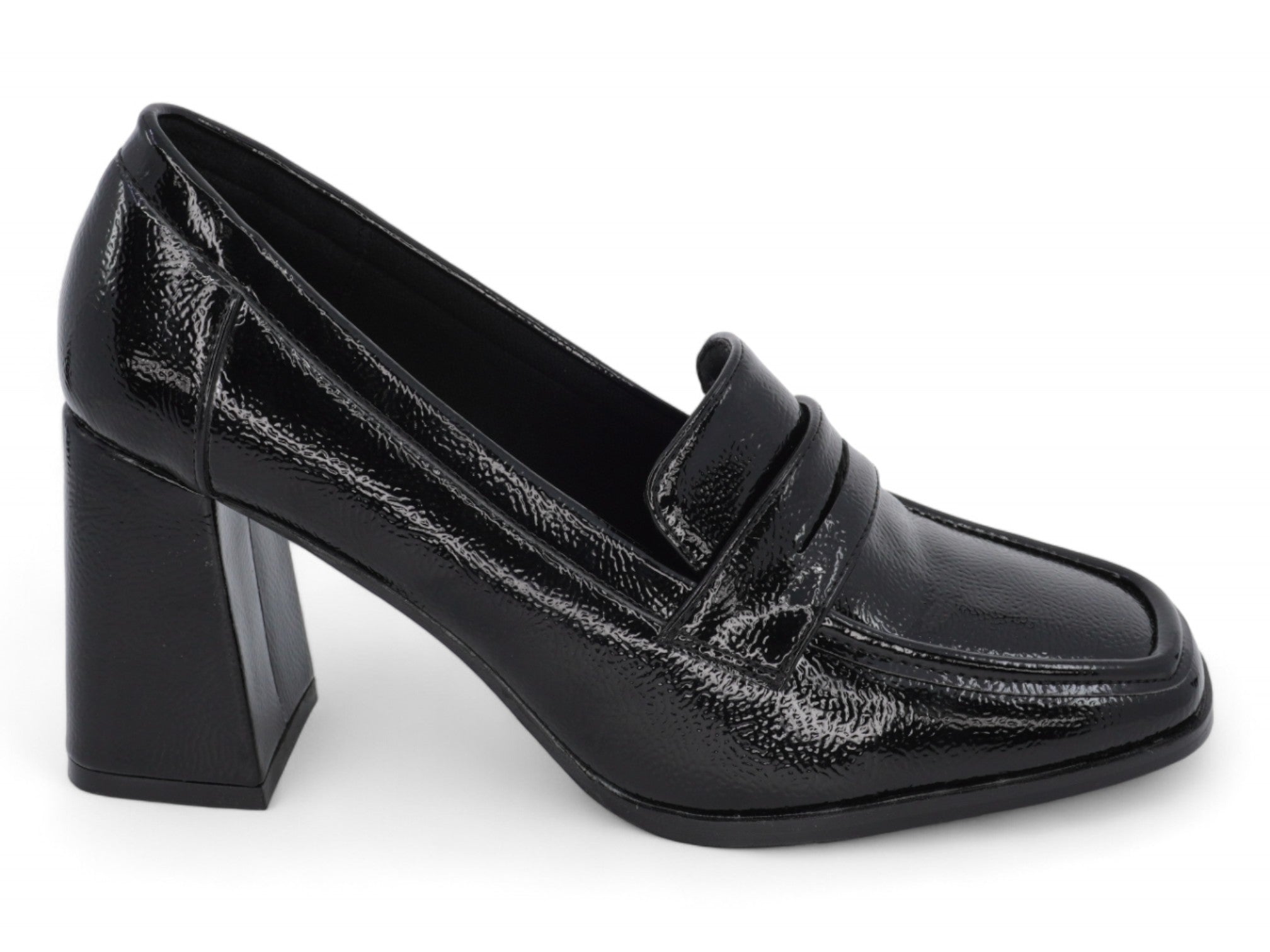 Women's Black Virginia Loafer Heel