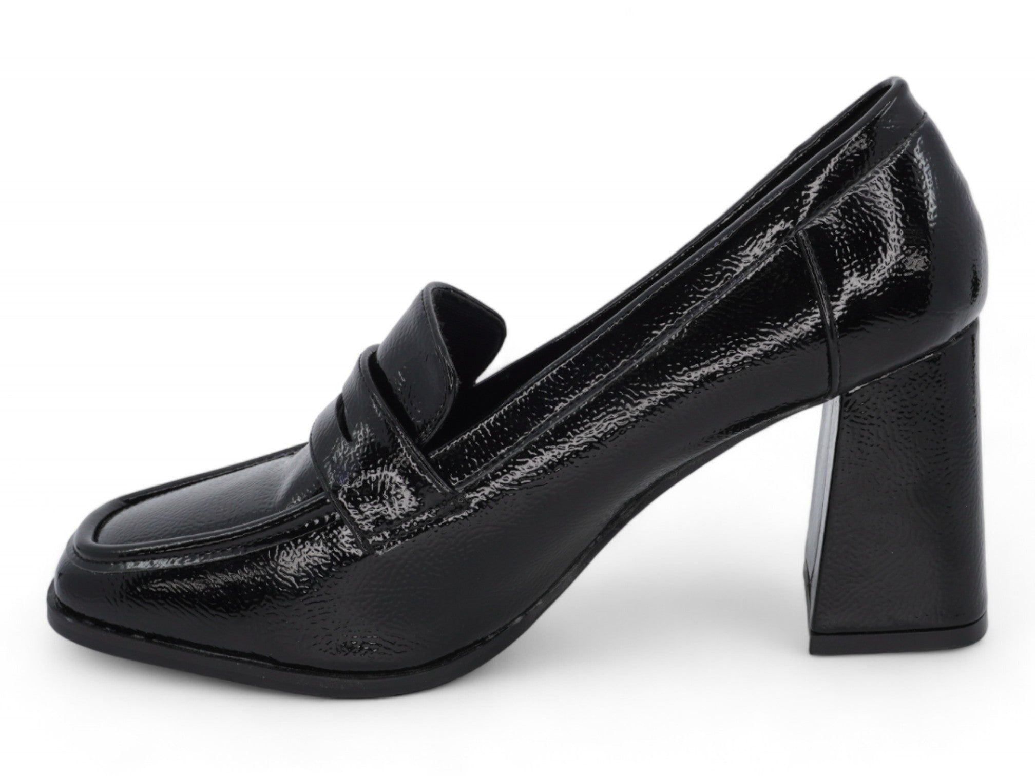 Women's Black Virginia Loafer Heel