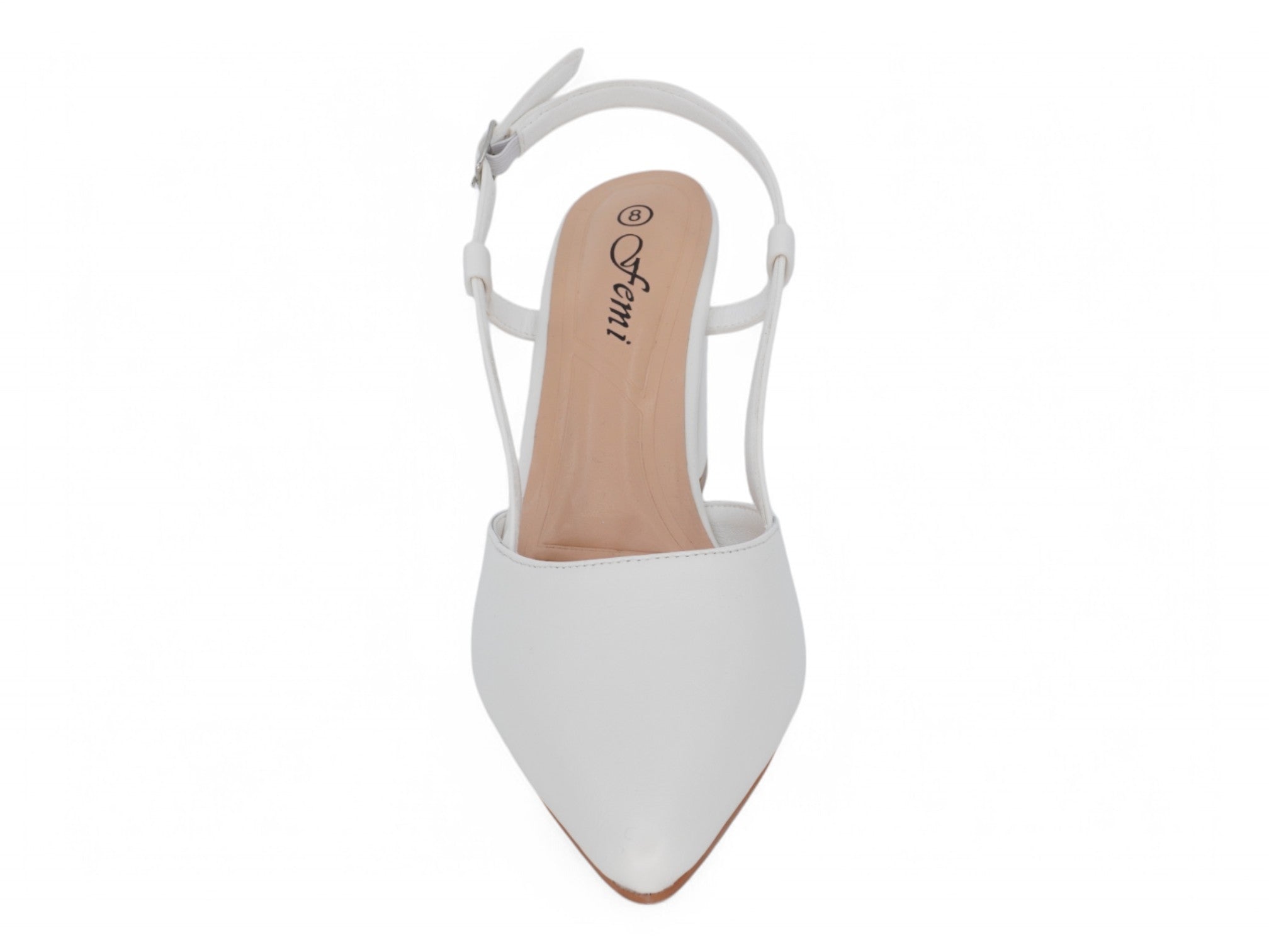 Women's White Ramona Sling Back Heel