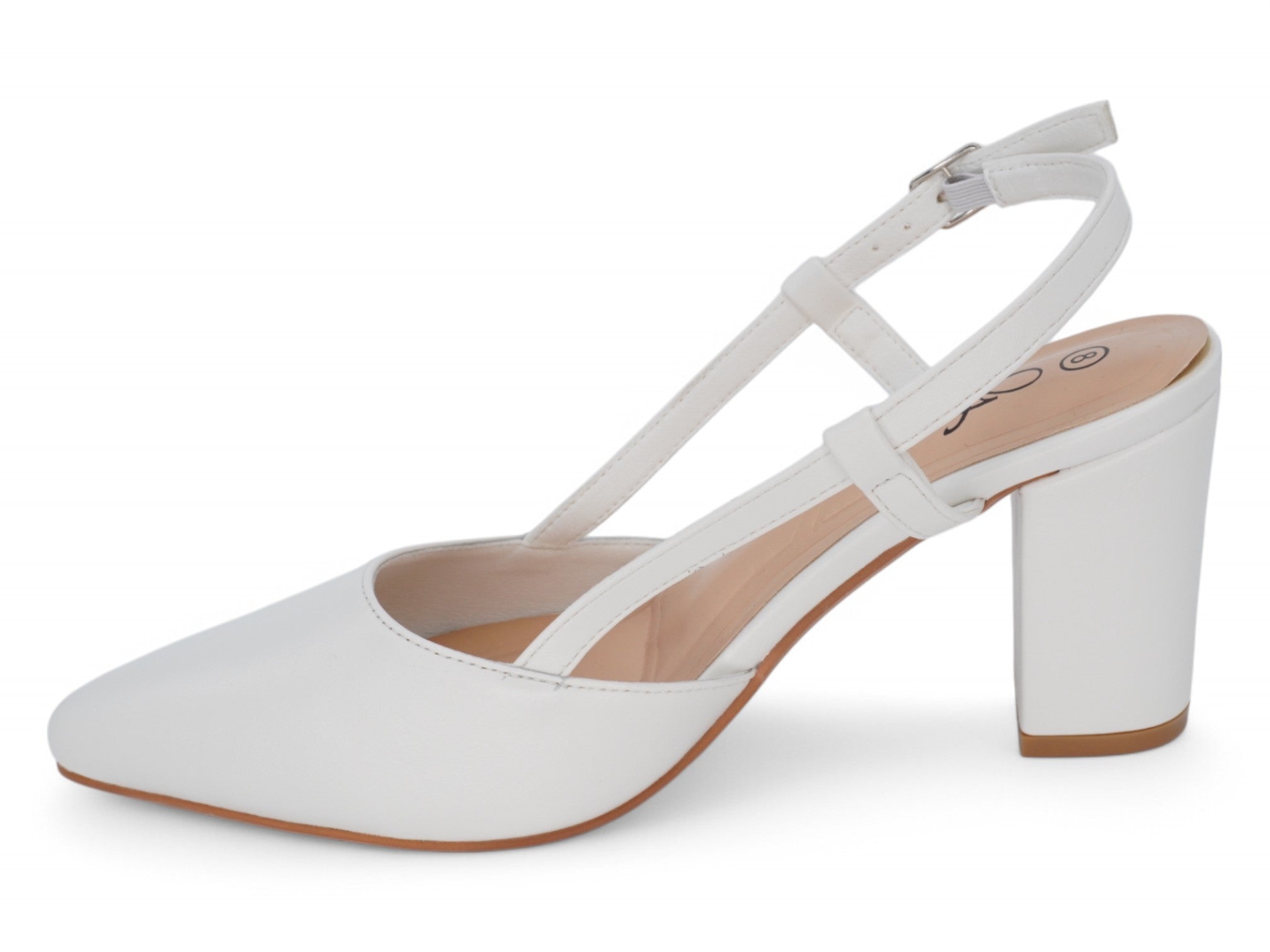 Women's White Ramona Sling Back Heel