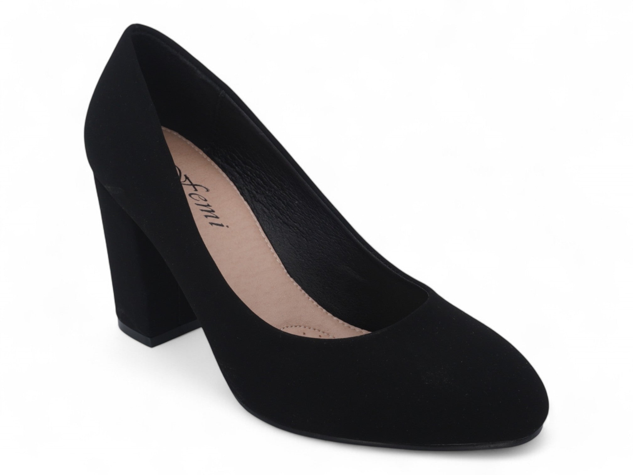 Women's Black Faux Suede Basic Pump