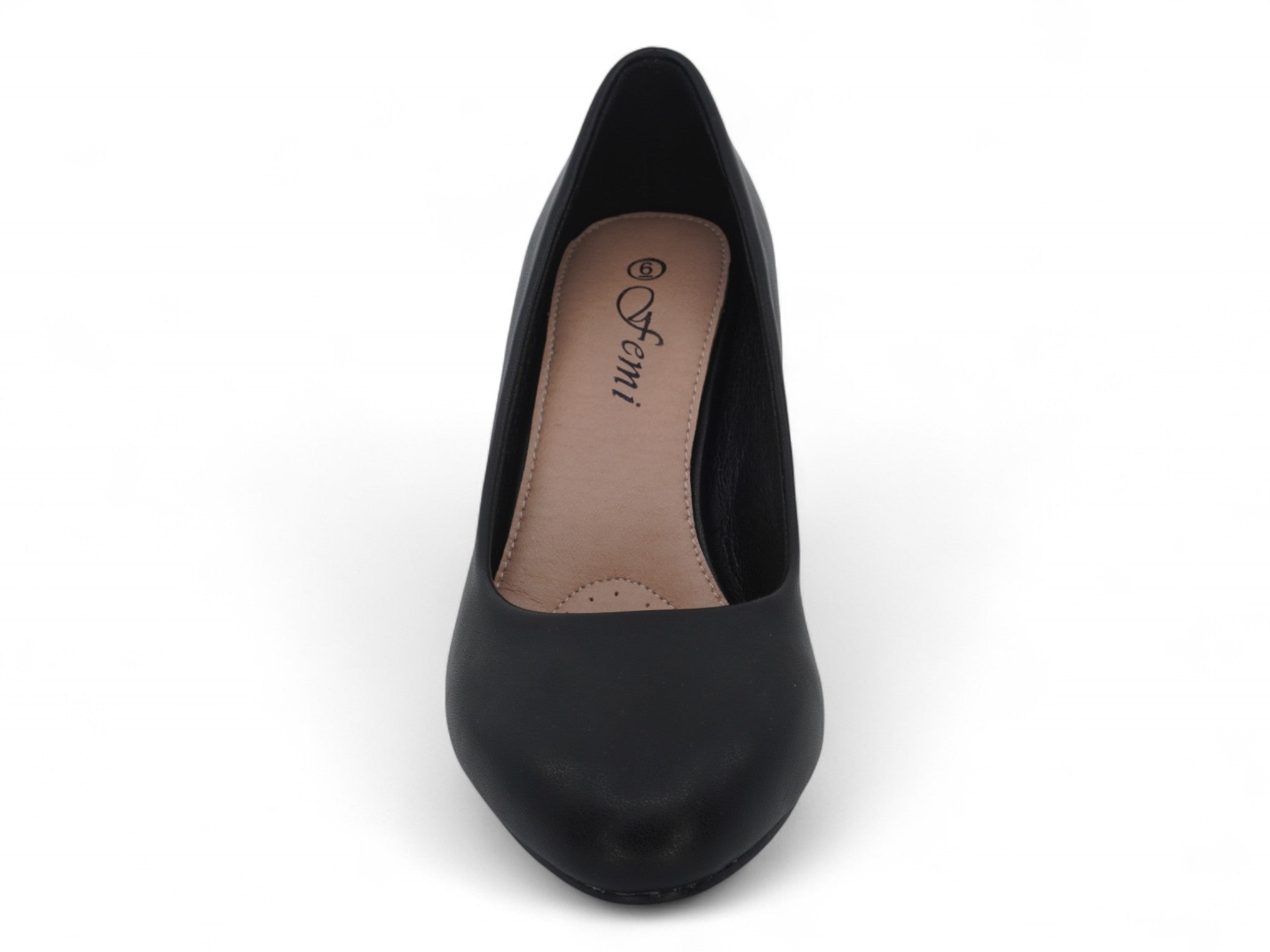 Women's Black Vegan Leather Basic Pump