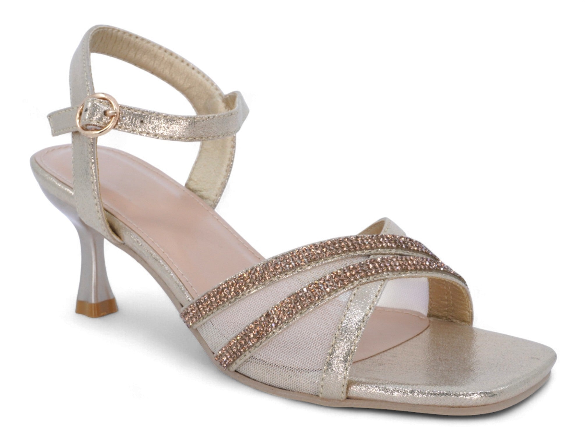 Women's Gold Ronda Kitten Heel