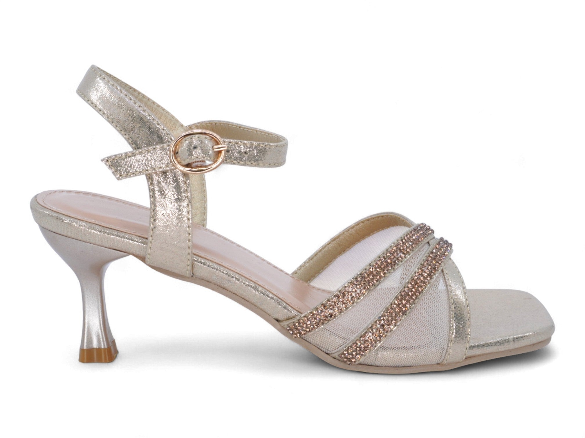 Women's Gold Ronda Kitten Heel