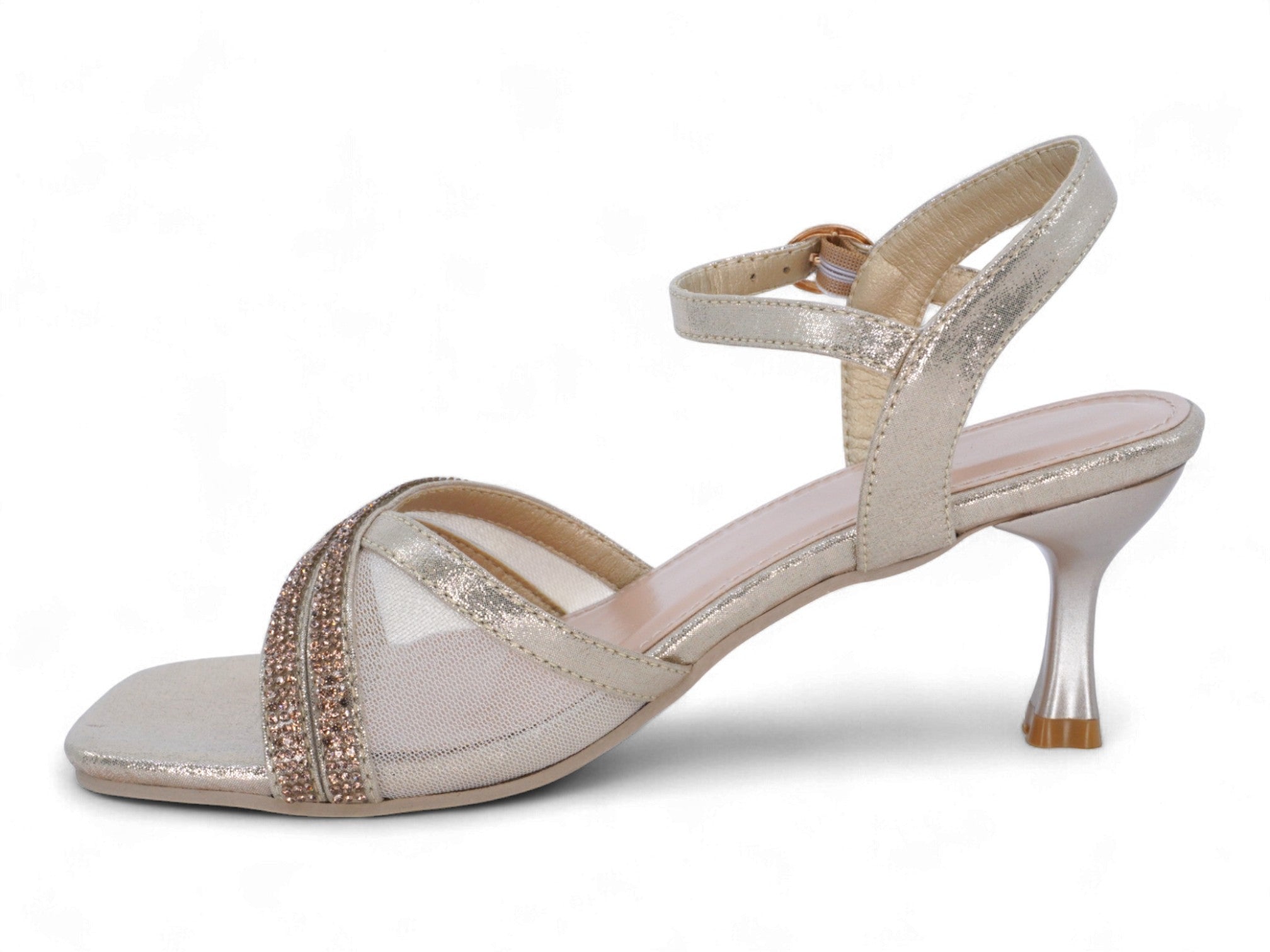 Women's Gold Ronda Kitten Heel