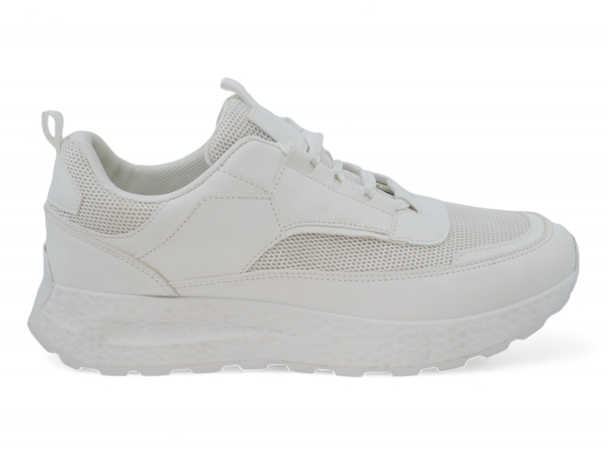 Women's White Mesh Sporty Sneaker
