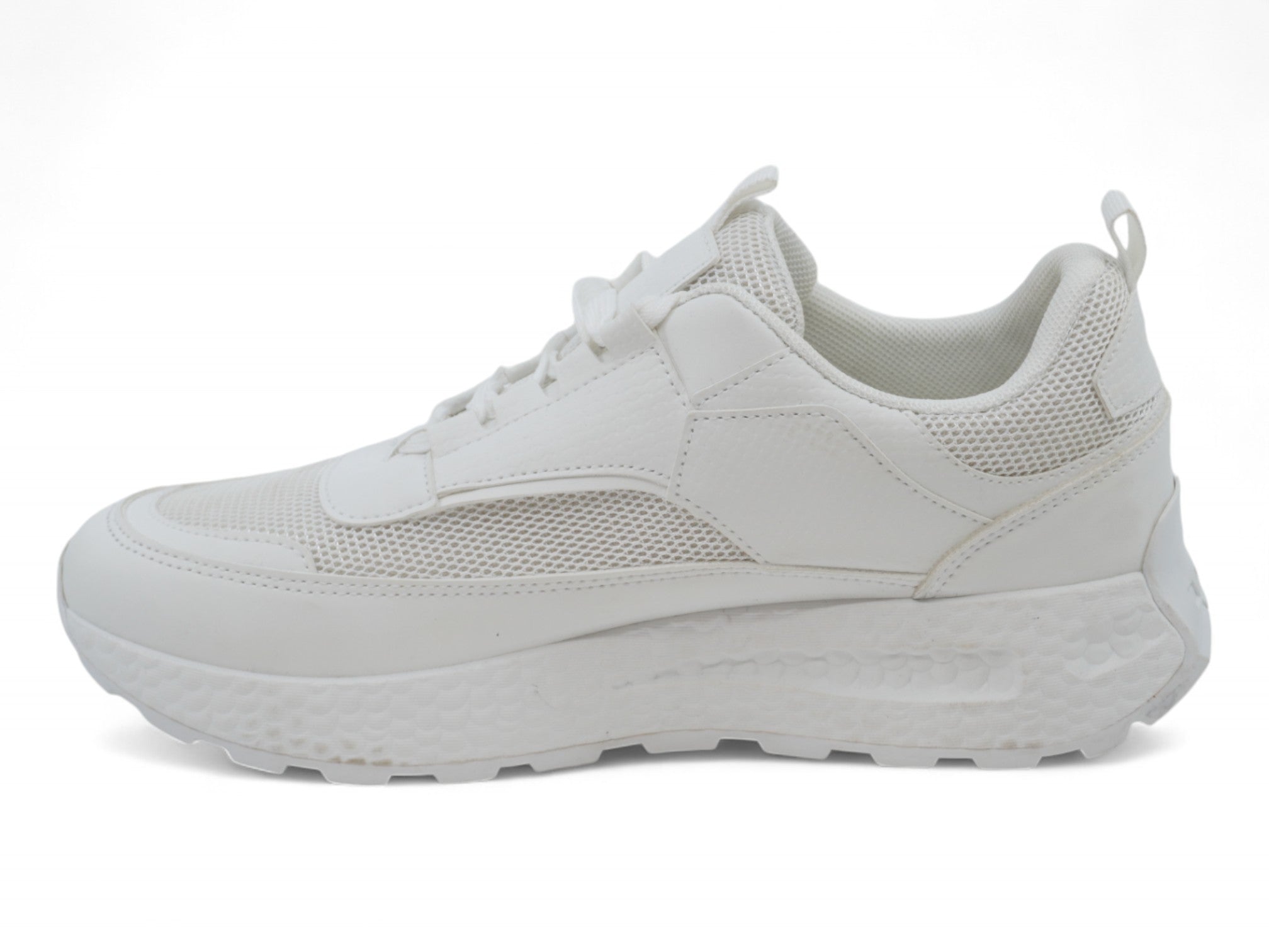 Women's White Mesh Sporty Sneaker